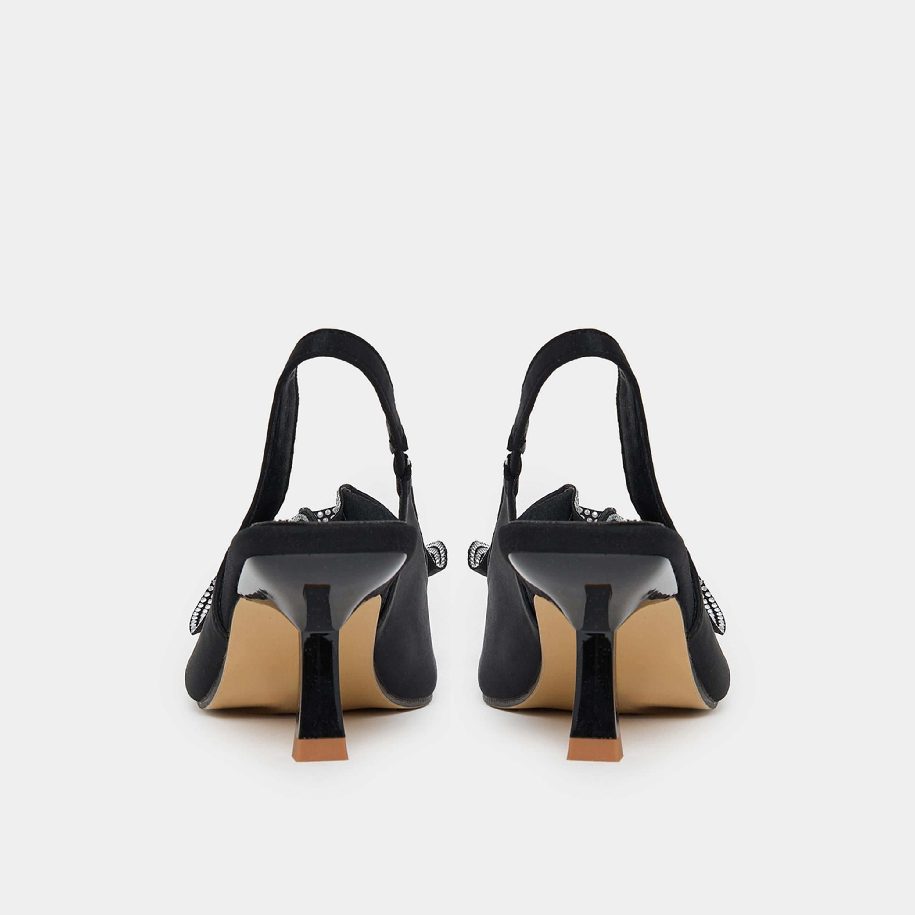 ستايلي - حذاء بكعب مفتوح من الخلف ومزين بأصابع مدببة-women-shoes-heels-image-5