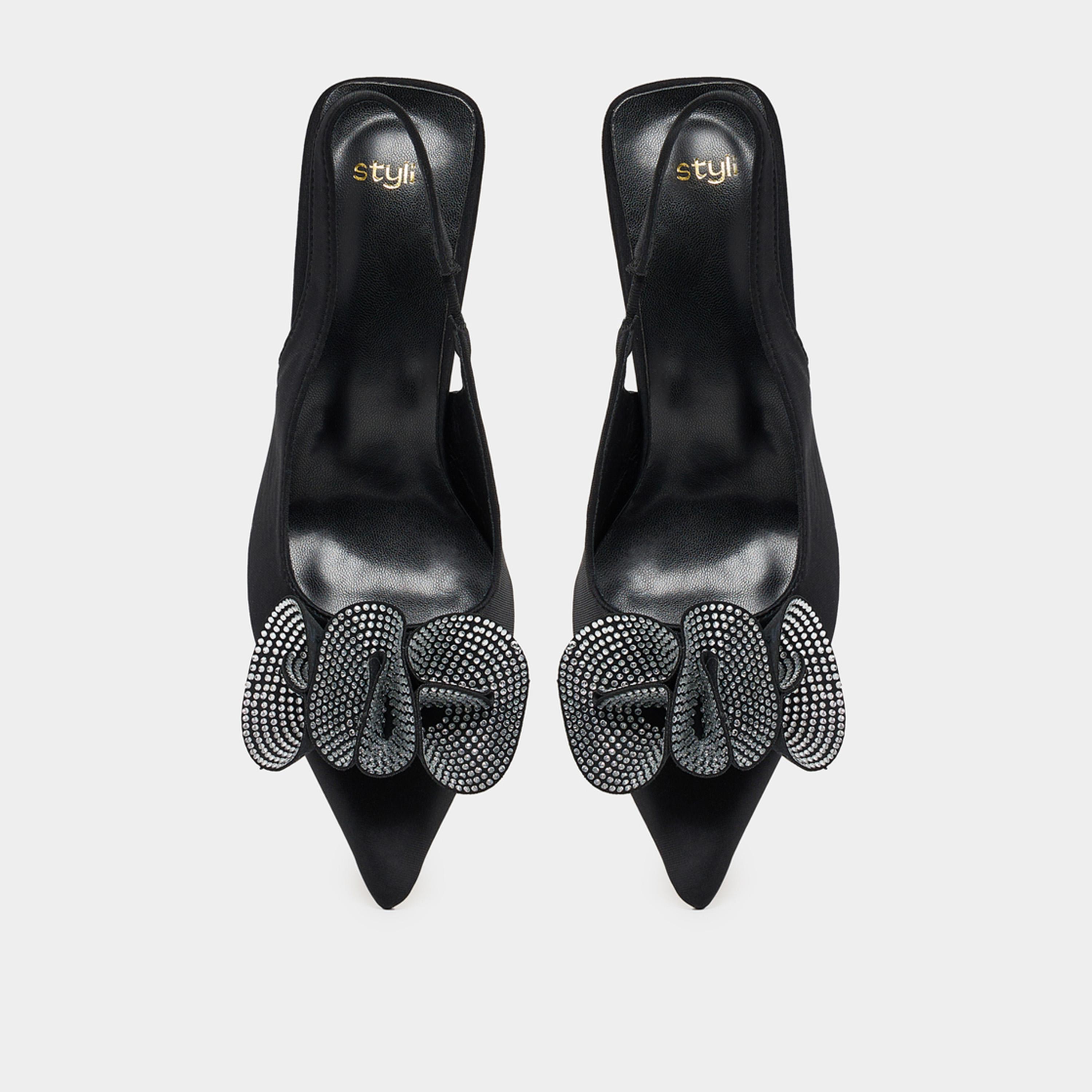 ستايلي - حذاء بكعب مفتوح من الخلف ومزين بأصابع مدببة-women-shoes-heels-image-6