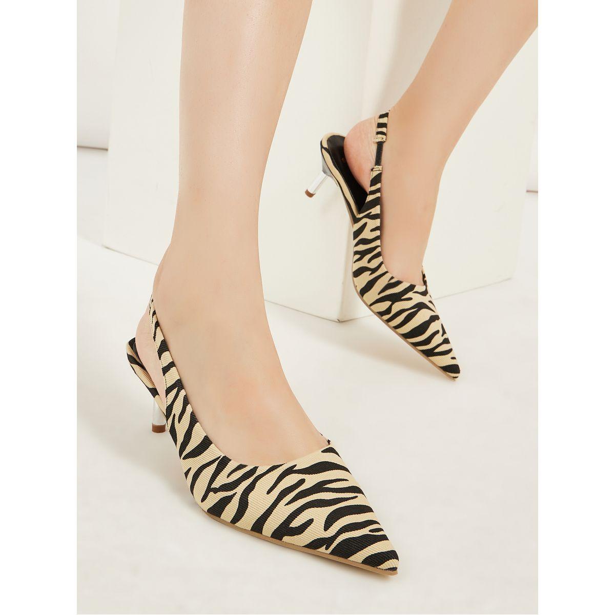 Styli Zebra Print Slingback Pumps-women-shoes-loafersandmoccasins-image-1