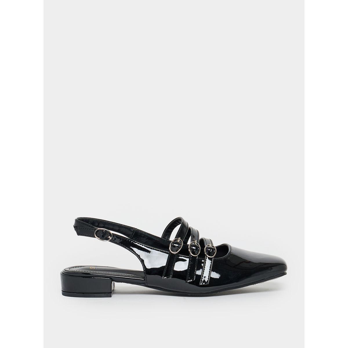 Styli Buckled Strap Patent Casual Shoes-women-shoes-flats-moccasins-image-2
