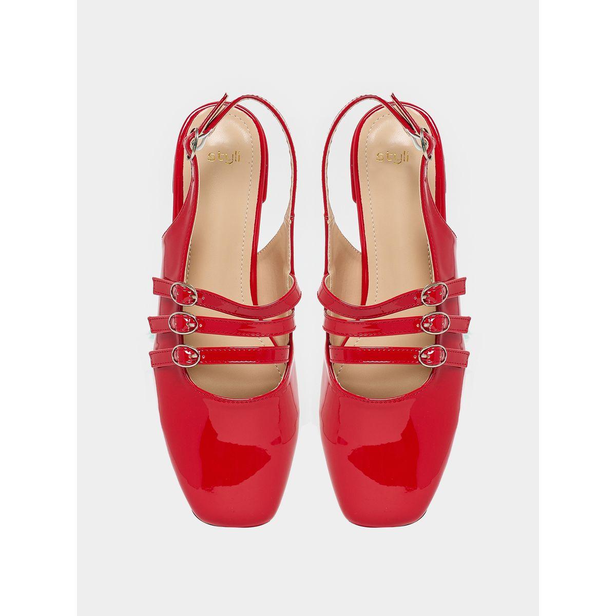 حذاء كاجوال بتفاصيل براقة وسيور مع إبزيم-women-shoes-loafersandmoccasins-image-6