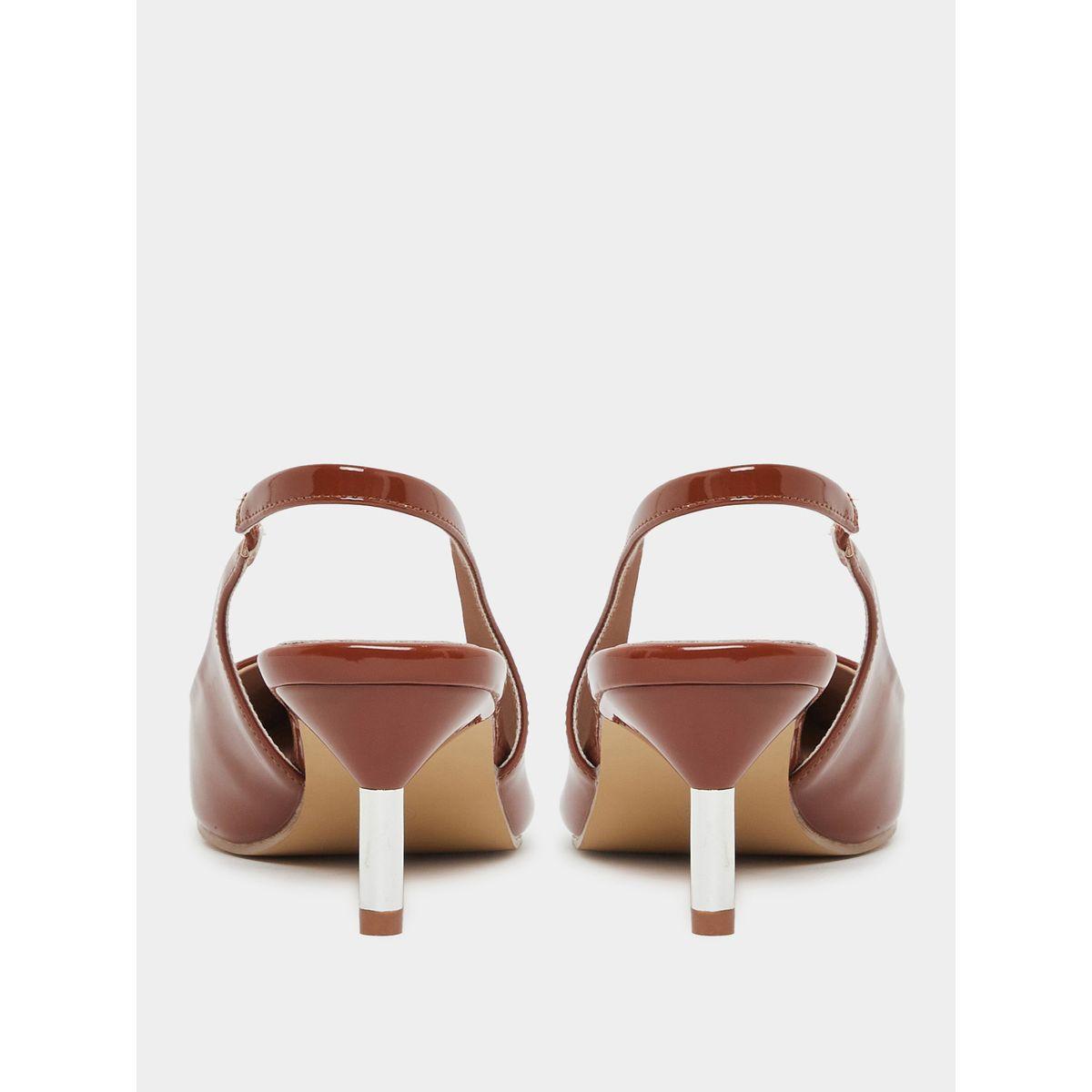 Styli Patent Design Pointed Toe Slingback Heel Shoes-women-shoes-heels-image-6