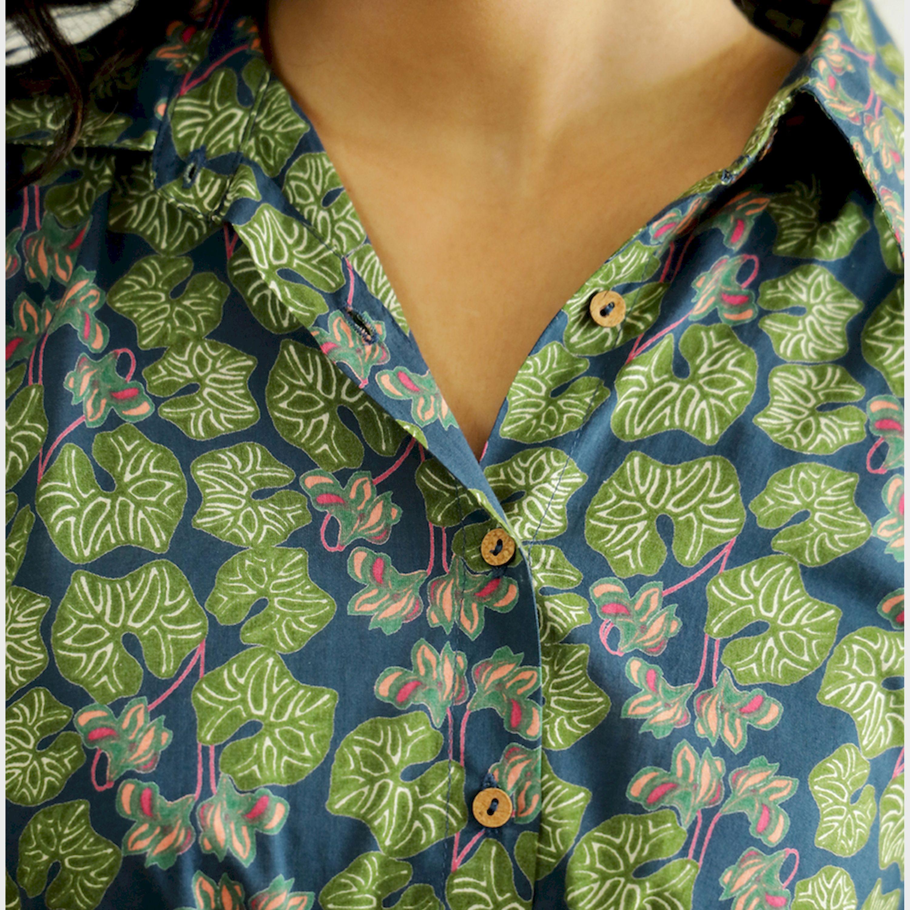 سانسكروتي هومز × ستايلي - بلوزة قطنية بطبعة زهور مع رباط خصر-women-clothing-shirtsandblouses-blouses-image-6