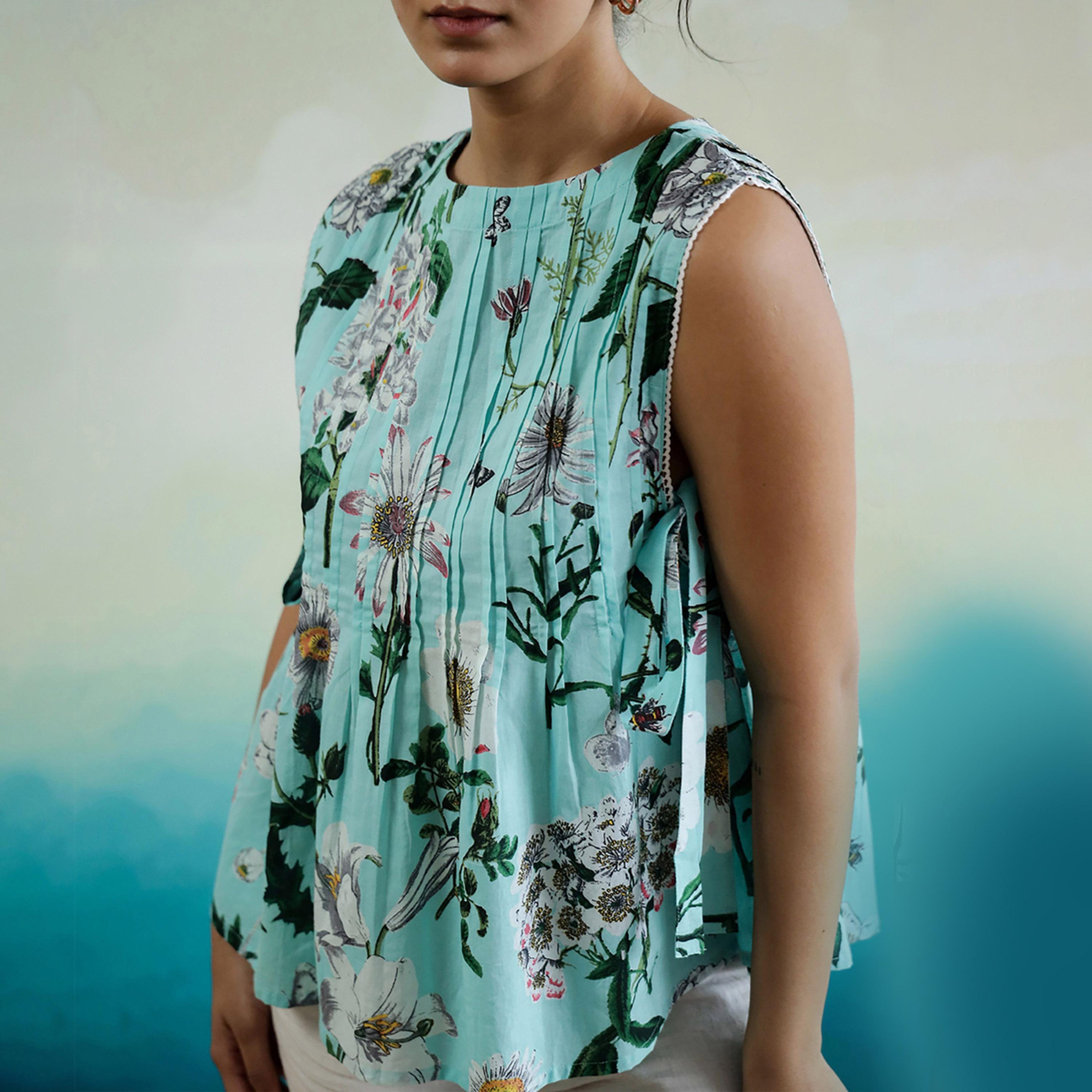 Sanskrutihomes X Styli Women Floral Print Cotton Top-women-clothing-shirtsandblouses-blouses-image-7