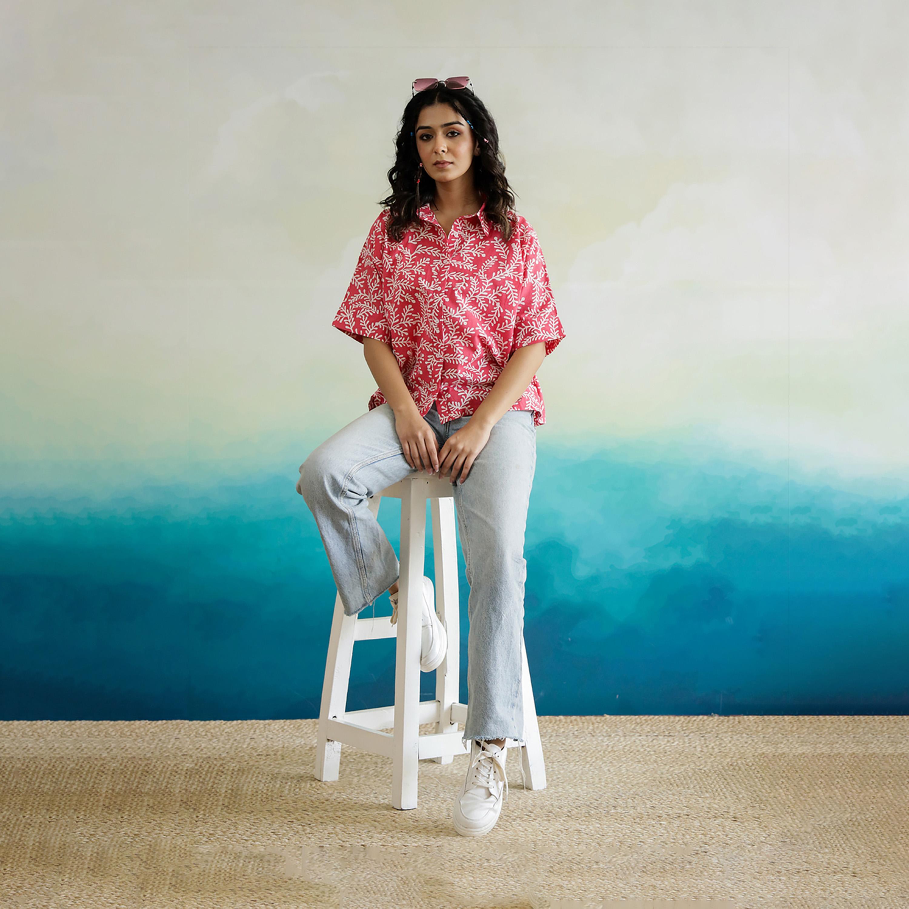 Sanskrutihomes X Styli All-Over Floral Print Roll-Up Sleeves Cotton Top-women-clothing-shirtsandblouses-blouses-image-6