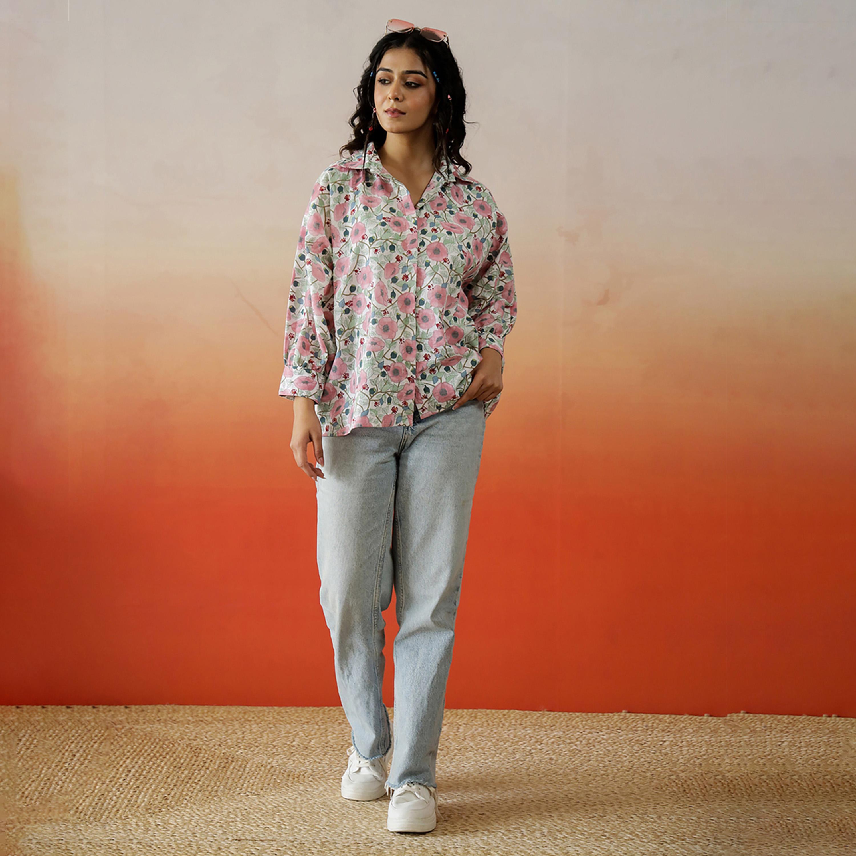 Sanskrutihomes X Styli Floral Printed Cotton Top-women-clothing-shirtsandblouses-blouses-image-3