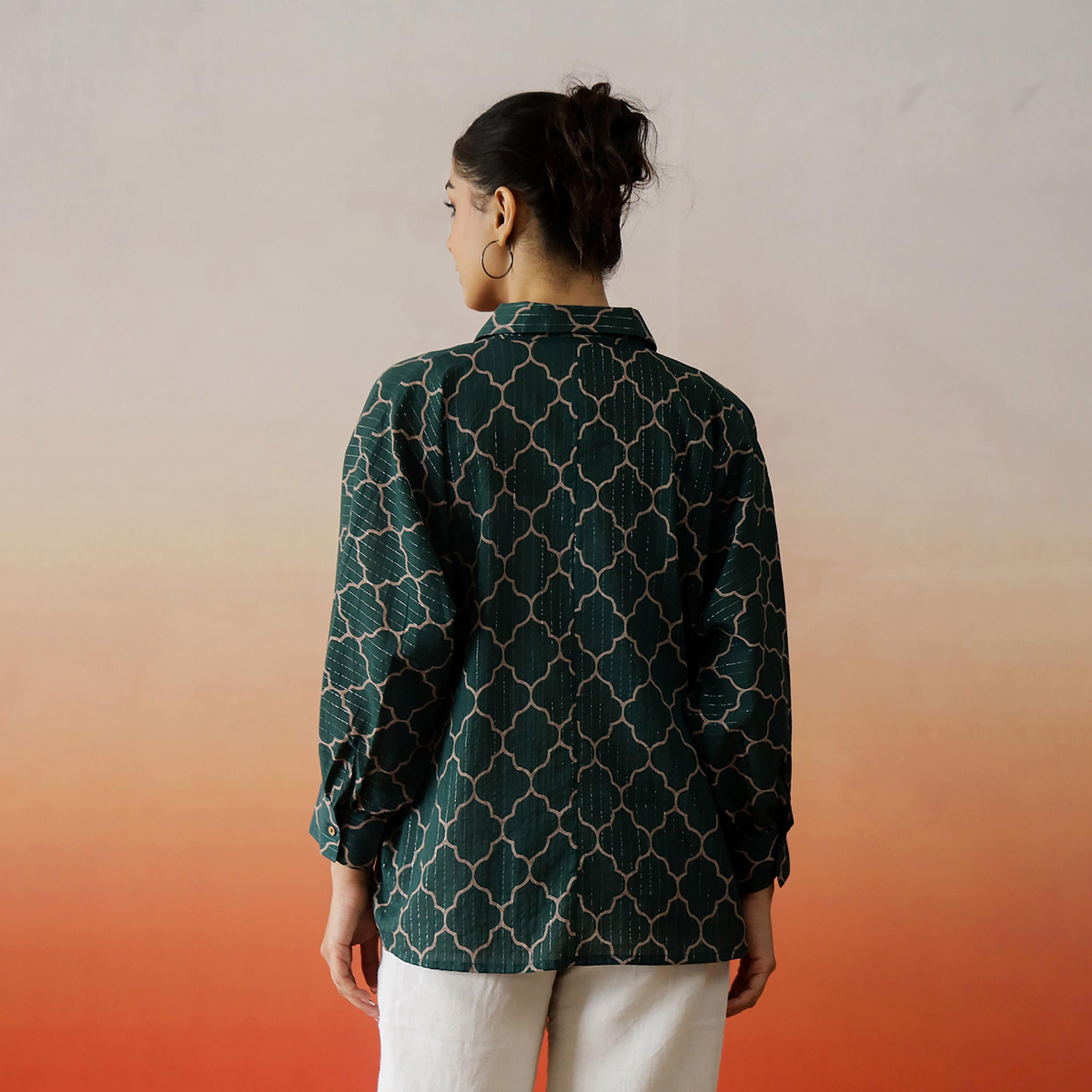 سانسكروتي هومز × ستايلي - بلوزة نسائية مطبوعة من القطن-women-clothing-shirtsandblouses-blouses-image-2