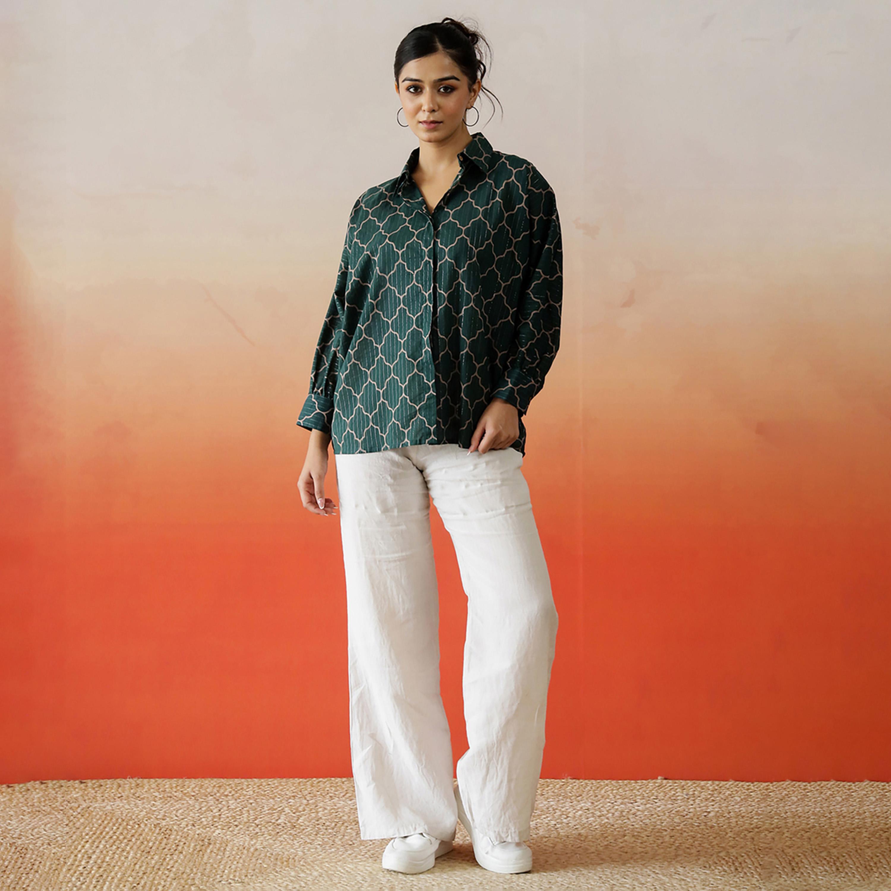 سانسكروتي هومز × ستايلي - بلوزة نسائية مطبوعة من القطن-women-clothing-shirtsandblouses-blouses-image-3