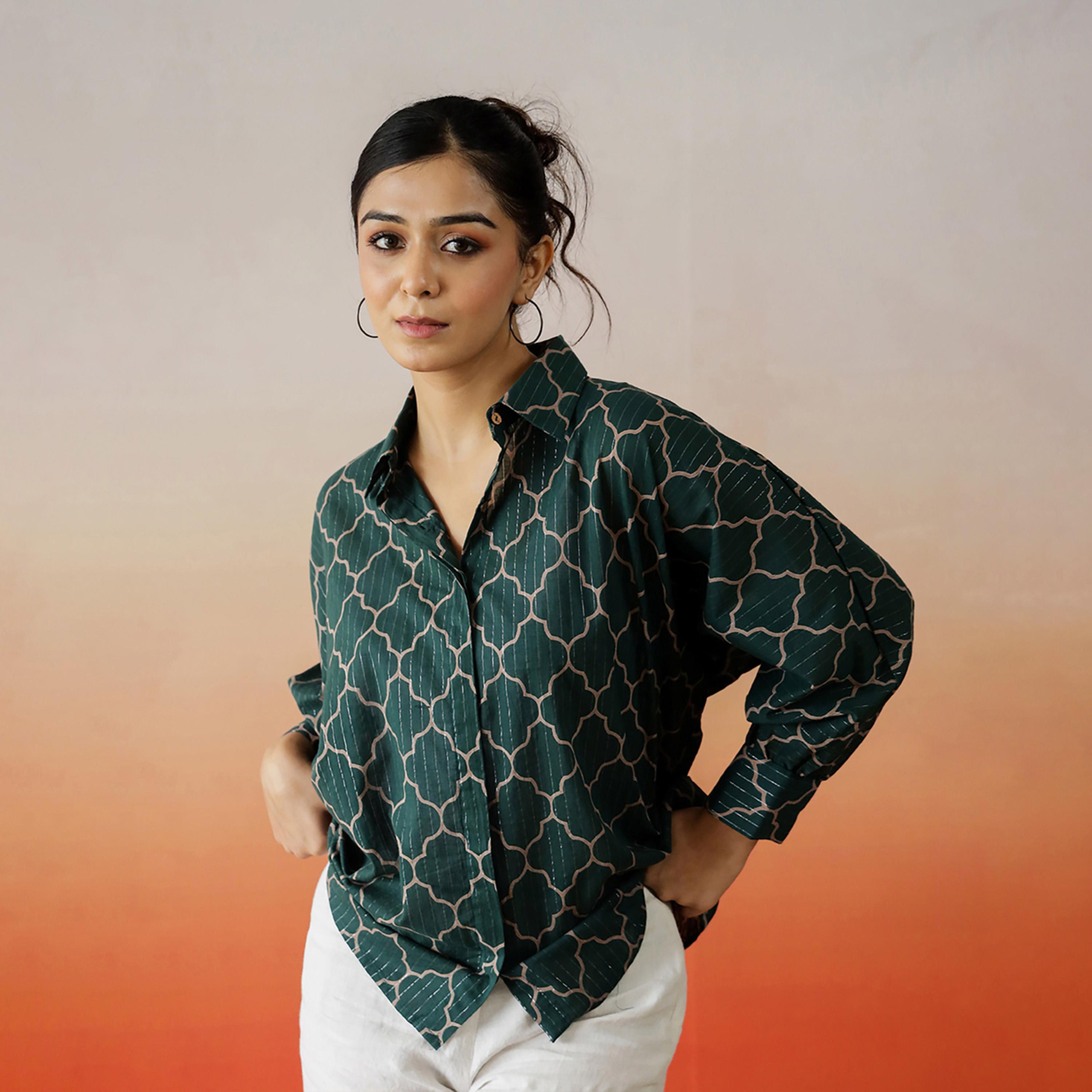 سانسكروتي هومز × ستايلي - بلوزة نسائية مطبوعة من القطن-women-clothing-shirtsandblouses-blouses-image-5