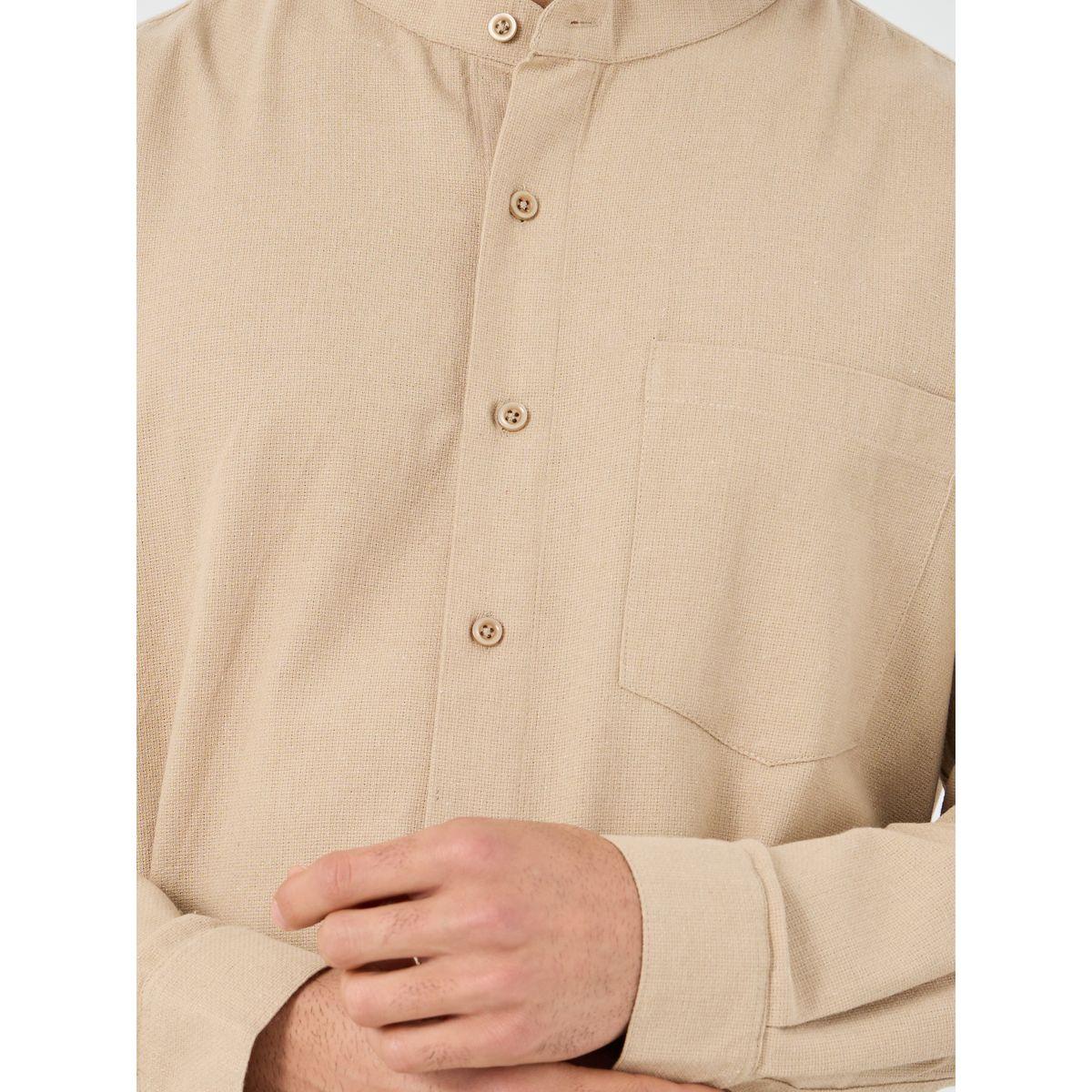 Styli Mandarin Collar Relaxed Fit Shirt-men-clothing-shirts-image-3