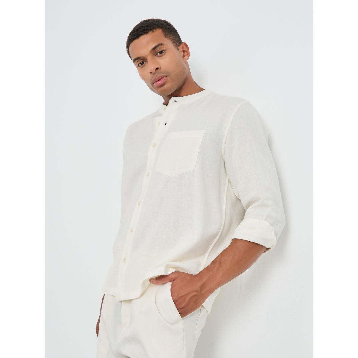 بلوزة بقصة مريحة وأكمام طويلة-men-clothing-shirts-image-1