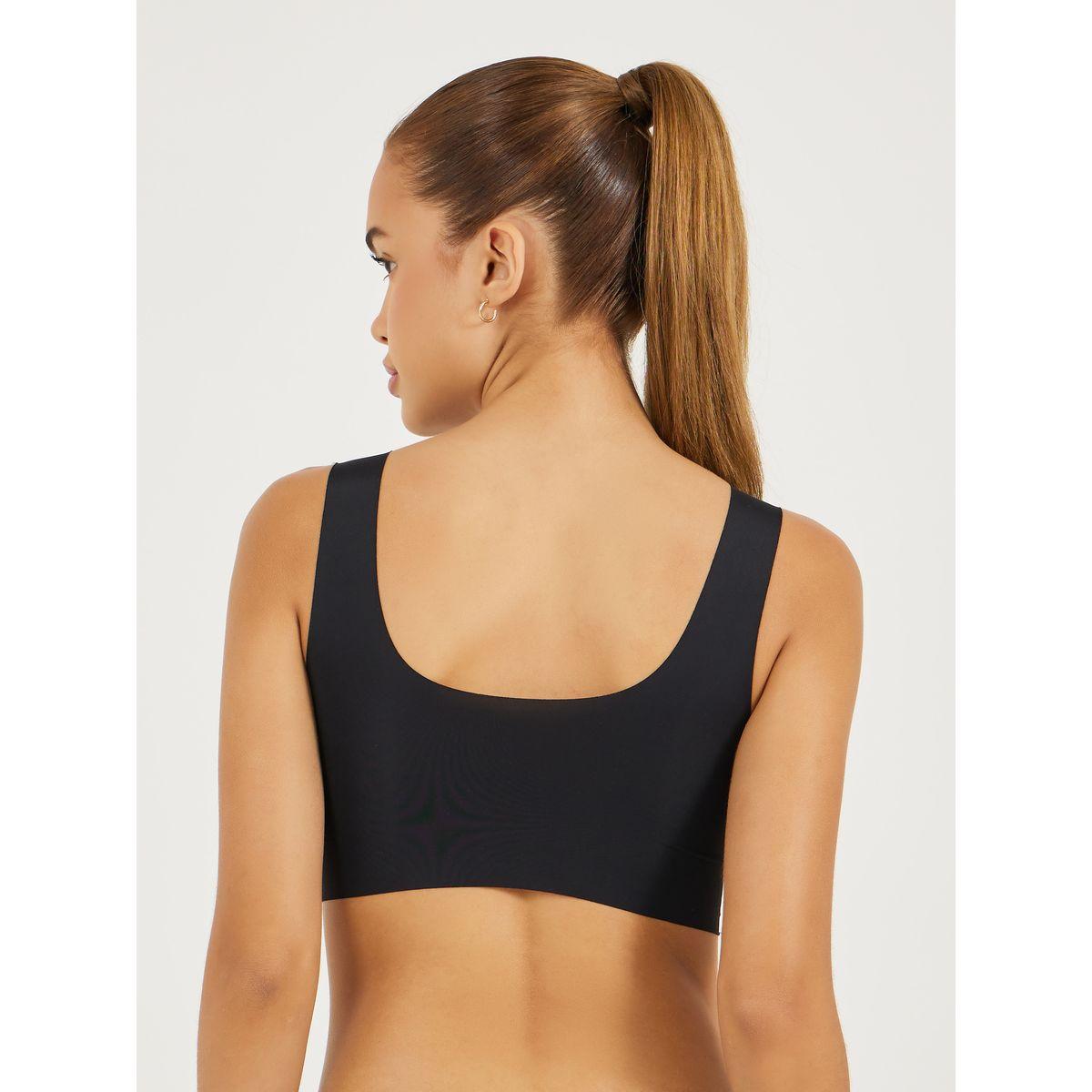 Styli Pack of 3 - Padded Non Wired Full Support Mesh Cross Over Front Detail Crop Top-women-clothing-lingerie-bras-image-5