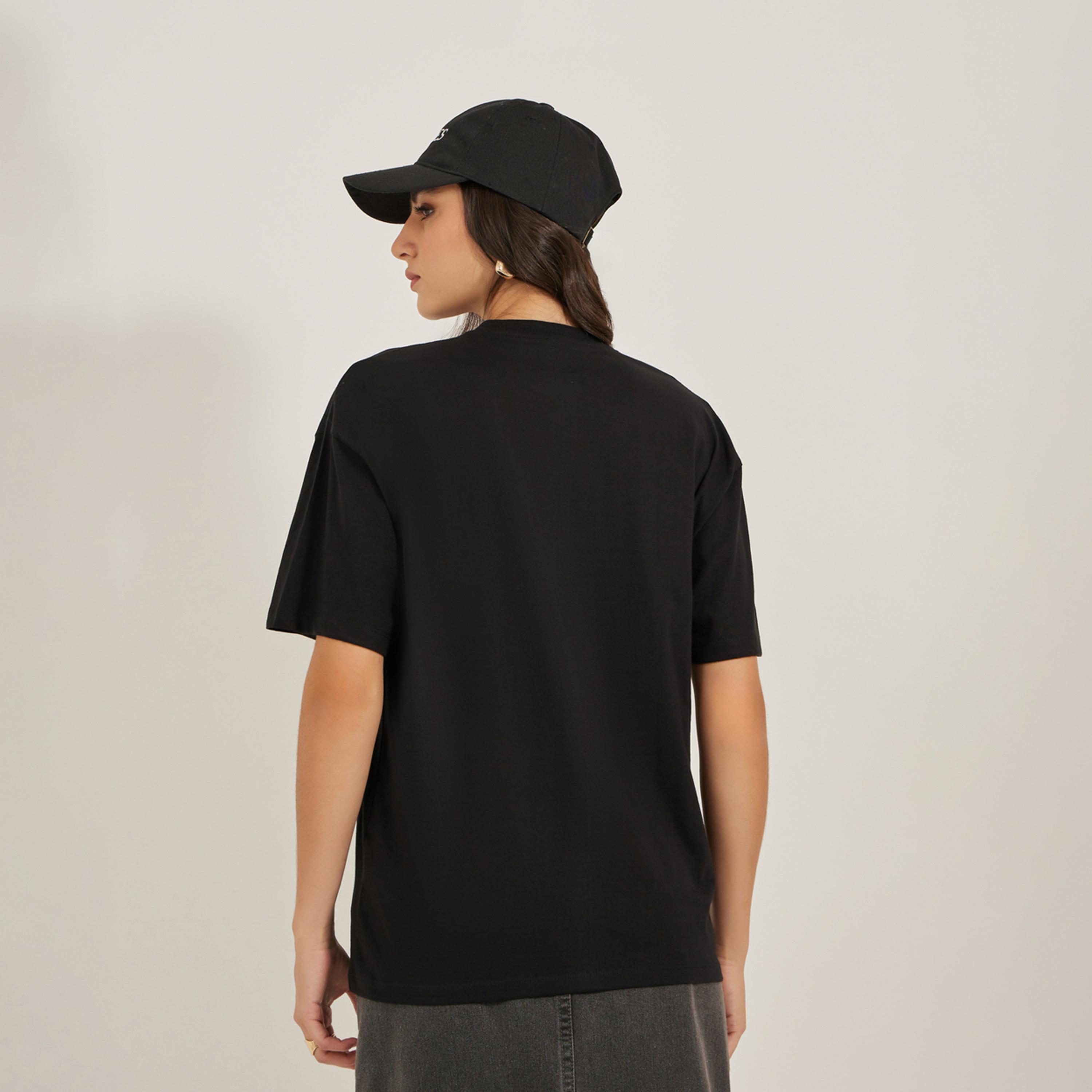 Styli Slogan Print Oversized Round Neck T-Shirt-women-clothing-tshirts-image-5