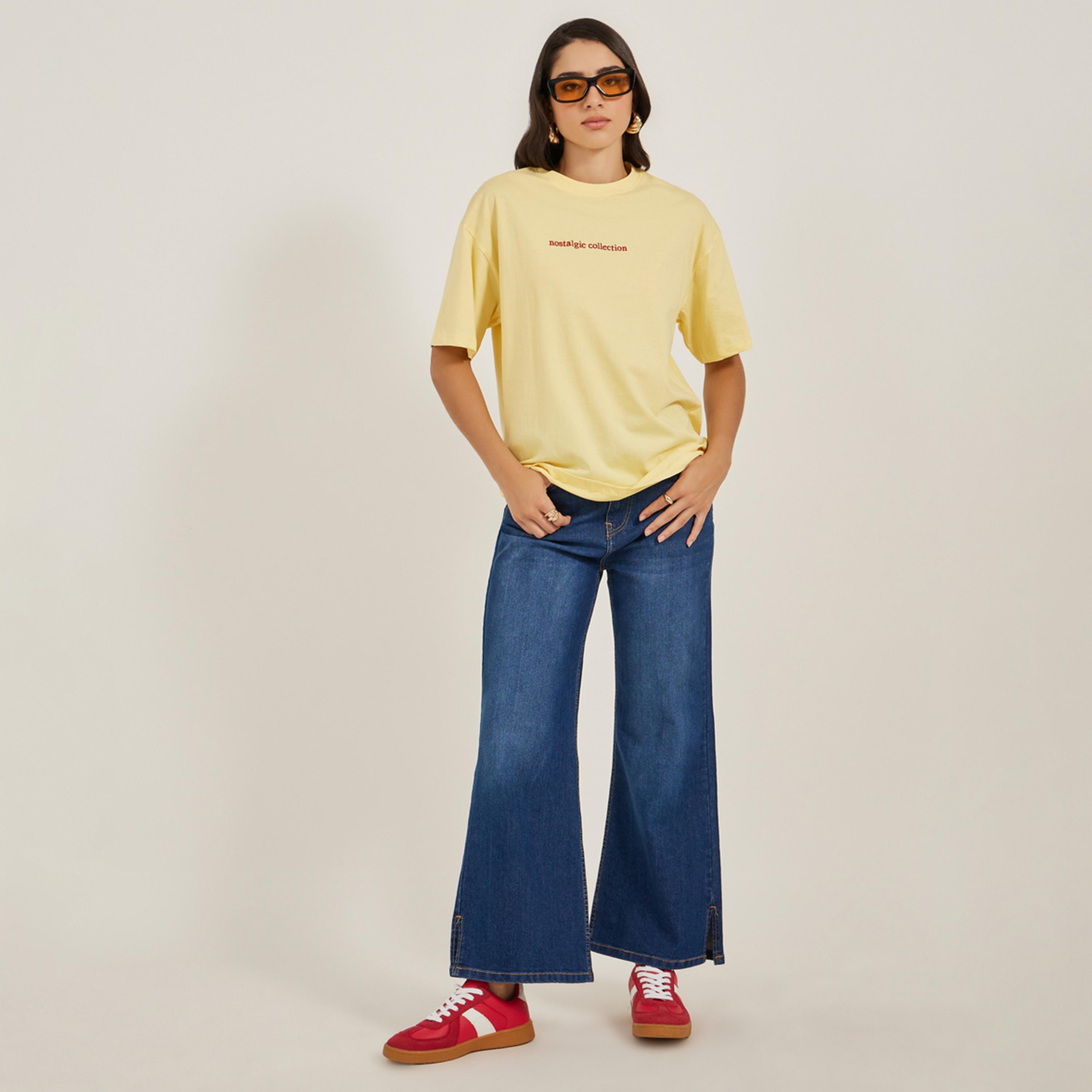 Styli Embroidered Slogan Round Neck Oversized T-Shirt-women-clothing-tshirts-image-2