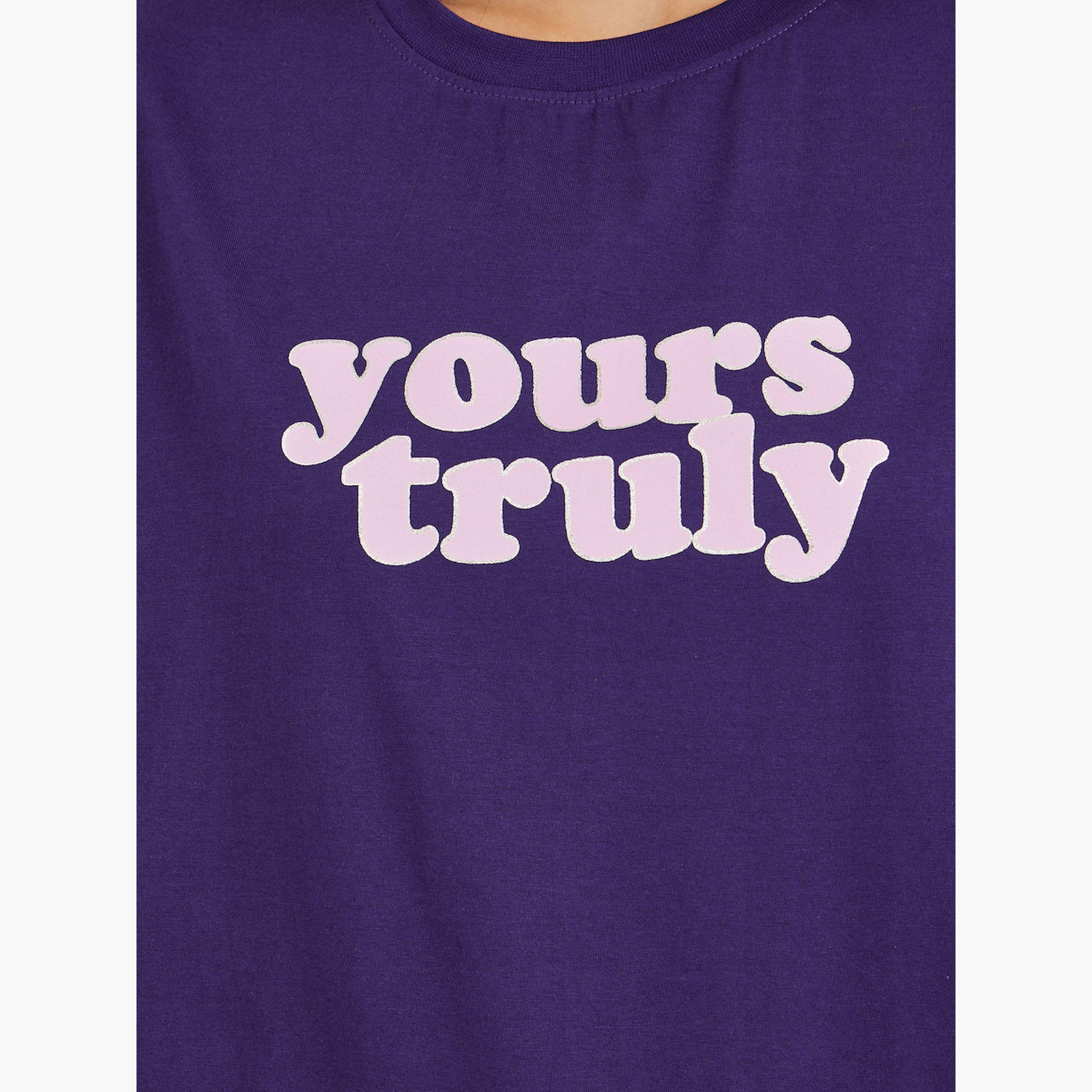 Styli Slogan Print Round Neck Oversized T-Shirt-women-clothing-tshirts-image-4