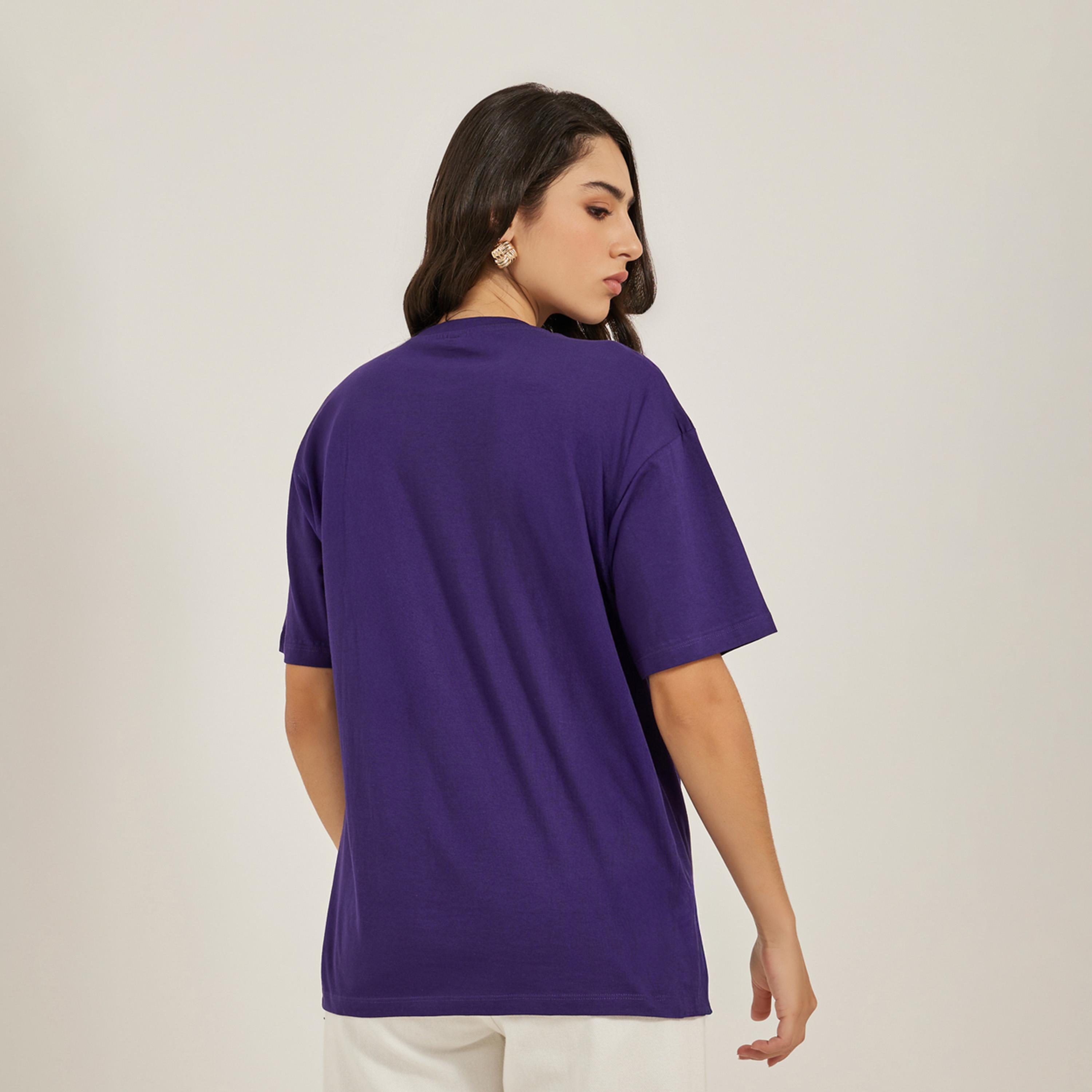 Styli Slogan Print Round Neck Oversized T-Shirt-women-clothing-tshirts-image-5