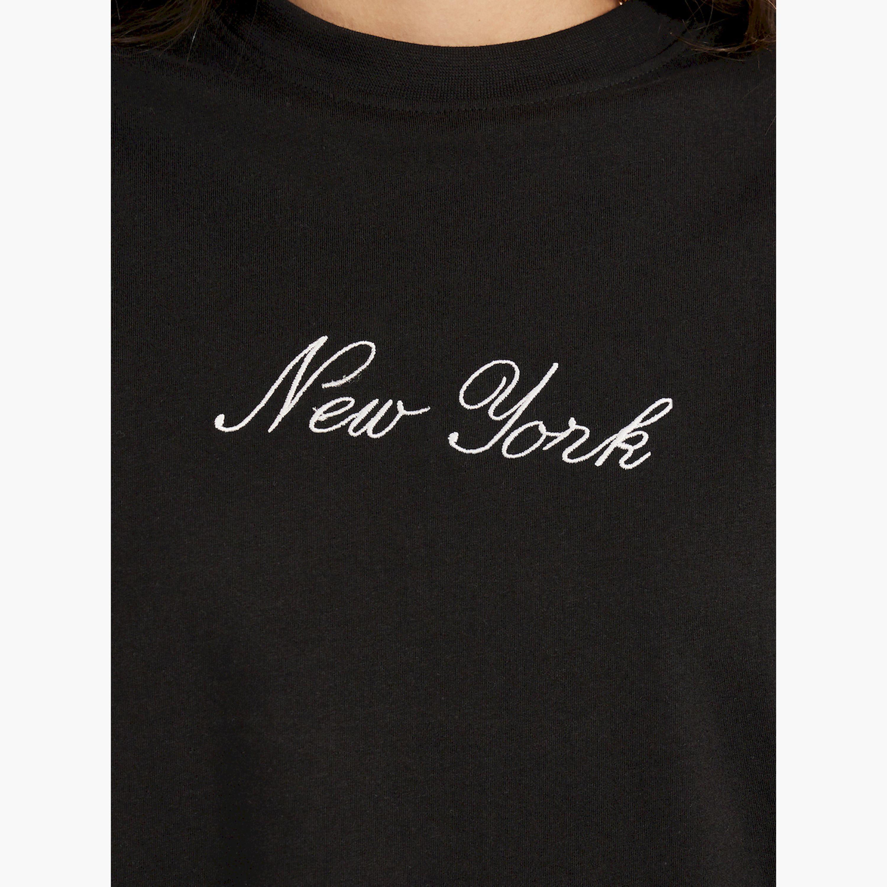Styli Embroidered Slogan Round Neck Oversized T-Shirt-women-clothing-tshirts-image-4