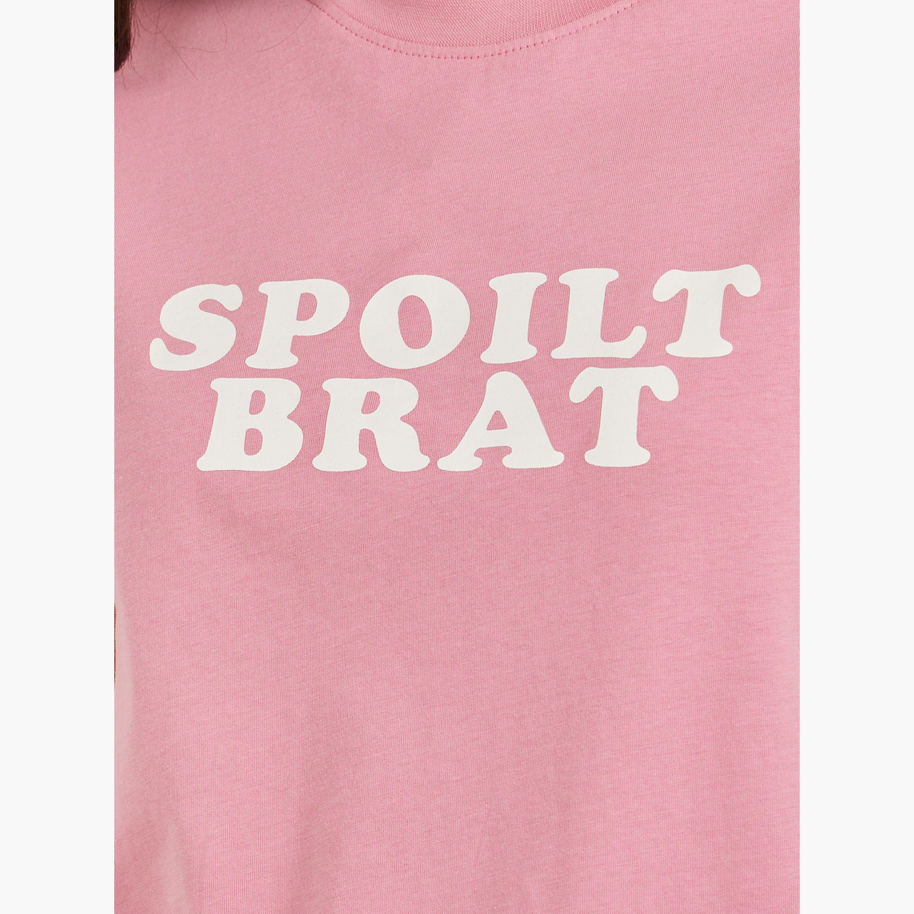 Styli Slogan Print Round Neck Short Sleeve T-Shirt-women-clothing-tshirts-image-4