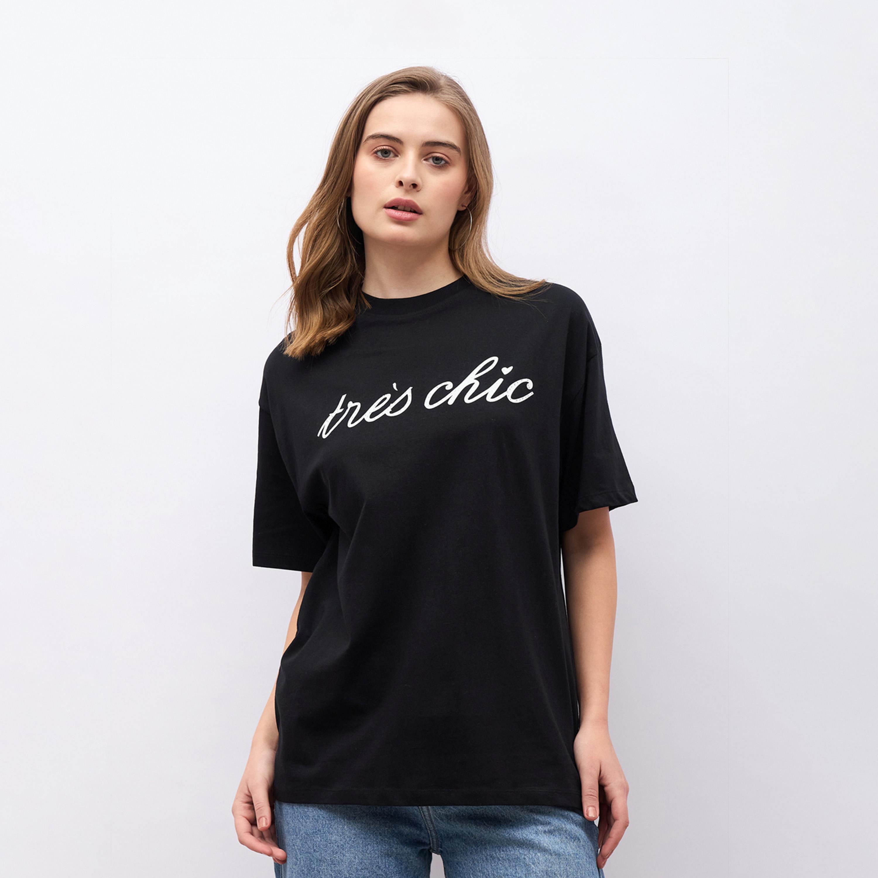 Styli Tres Chic Slogan Print Oversized Short Sleeve T-Shirt-women-clothing-tshirts-image-1