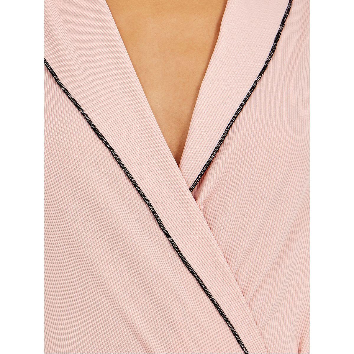 Styli Mono Contrast Edge Rib Robe-women-clothing-nightwear-robes-image-3