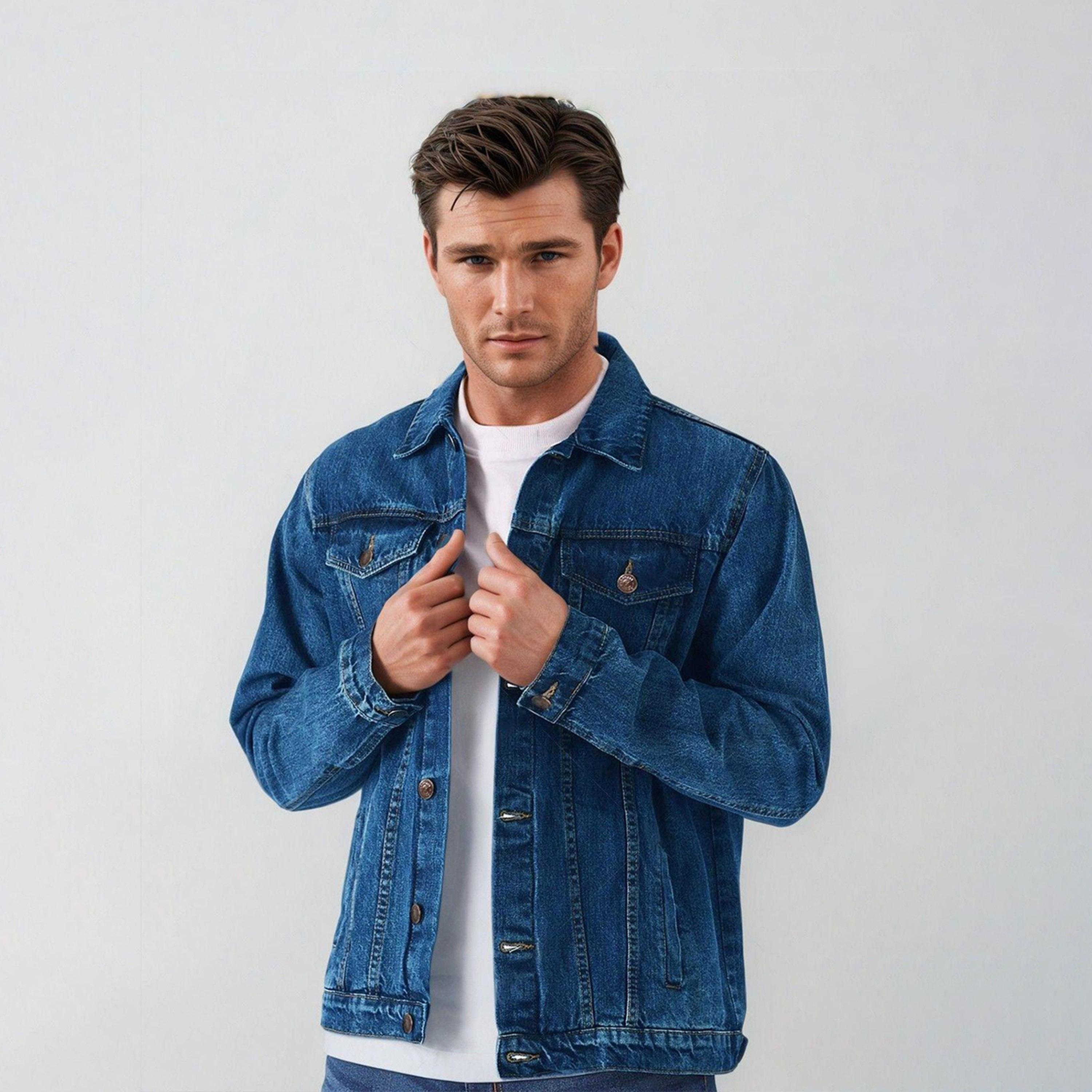 Kotty X Styli Mens Classic Long Sleeves Denim Jacket-men-clothing-jacketsandblazers-jackets-image-1