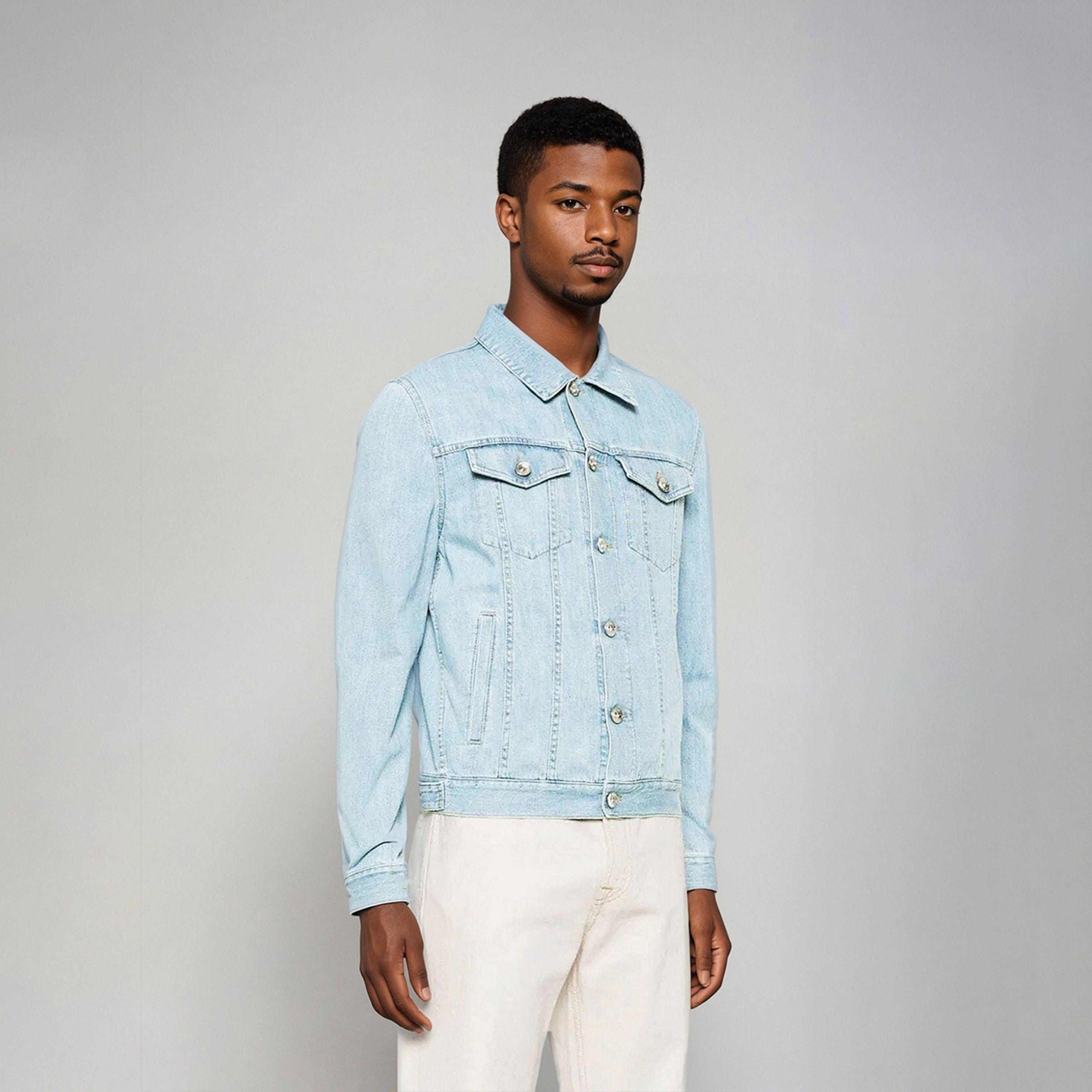 Kotty X Styli Mens Classic Long Sleeves Denim Jacket-men-clothing-jacketsandblazers-jackets-image-1