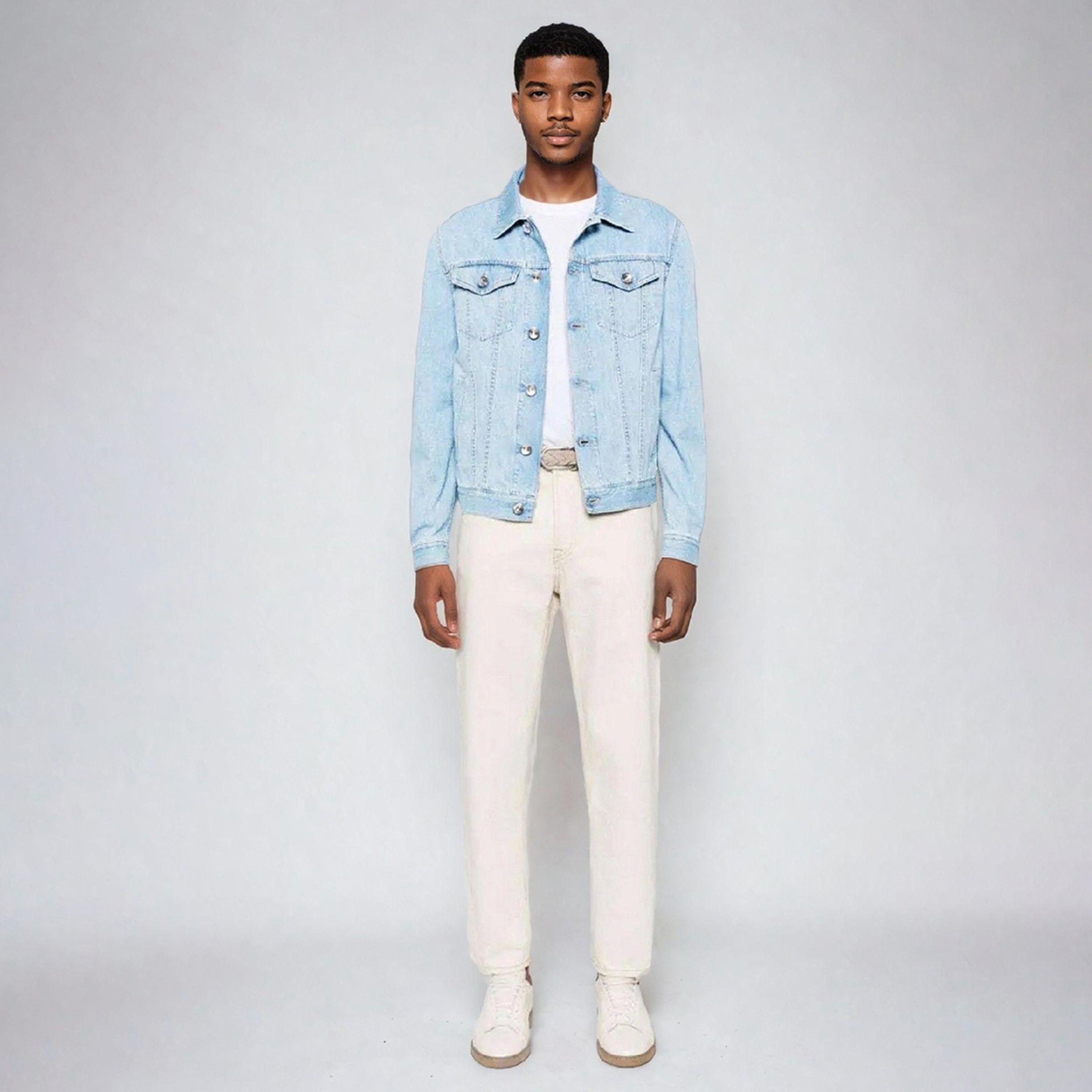 كوتي × ستايلي - جاكيت جينز كلاسيكي بأكمام طويلة للرجال-men-clothing-jacketsandblazers-jackets-image-2