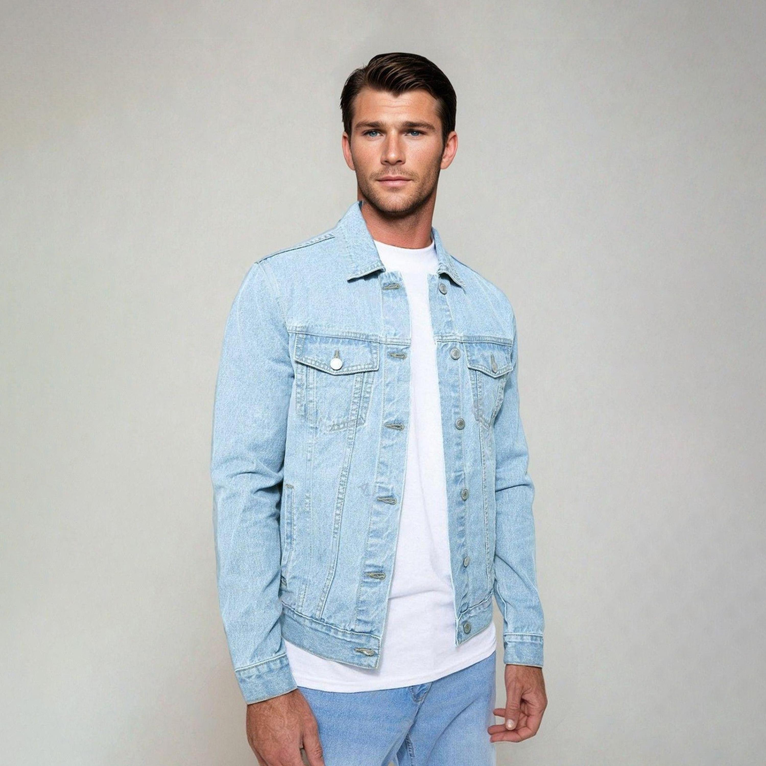 كوتي × ستايلي - جاكيت جينز كلاسيكي بأكمام طويلة للرجال-men-clothing-jacketsandblazers-jackets-image-5
