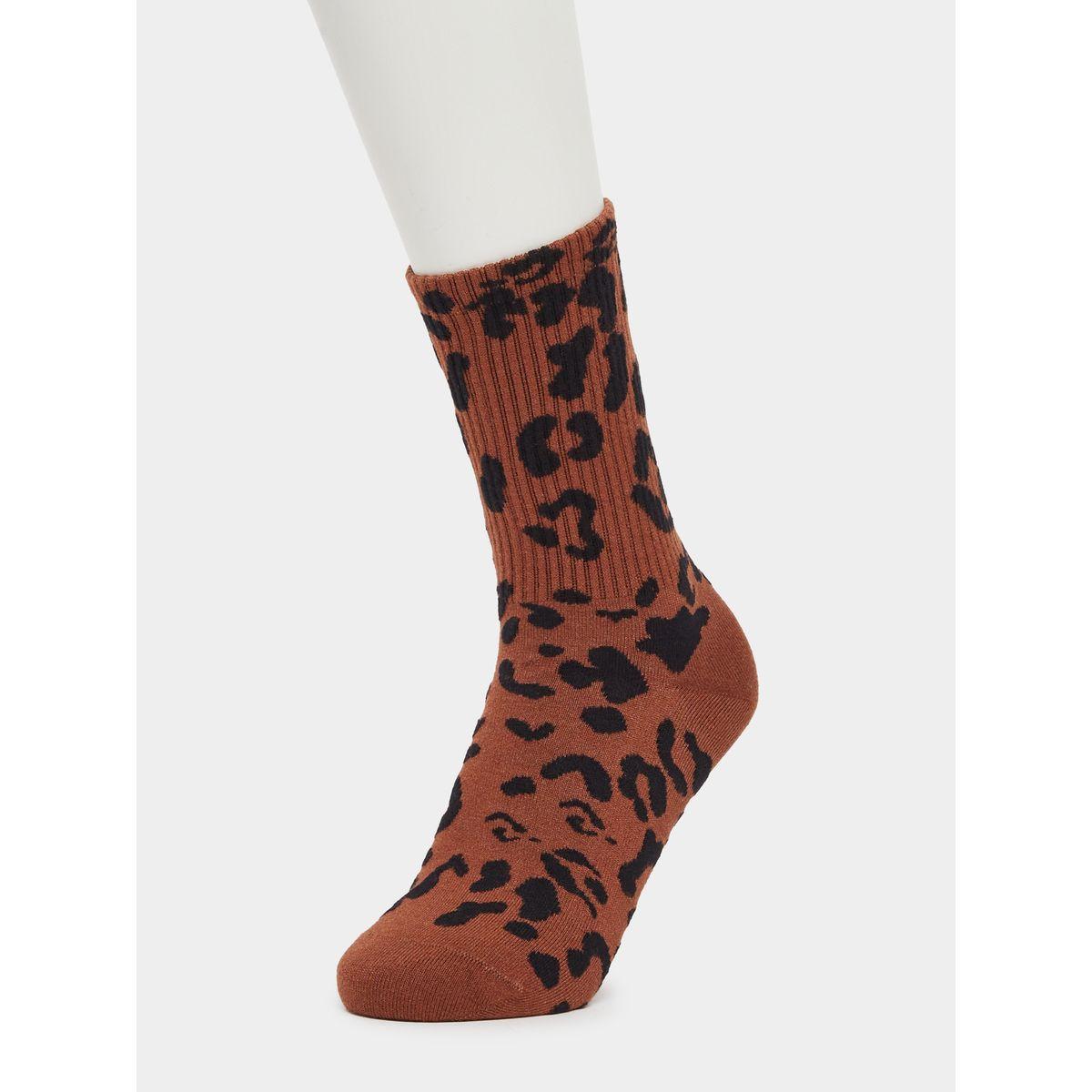 Styli Set of 5 - Animal Print Crew Socks-women-socksandstockings-image-4