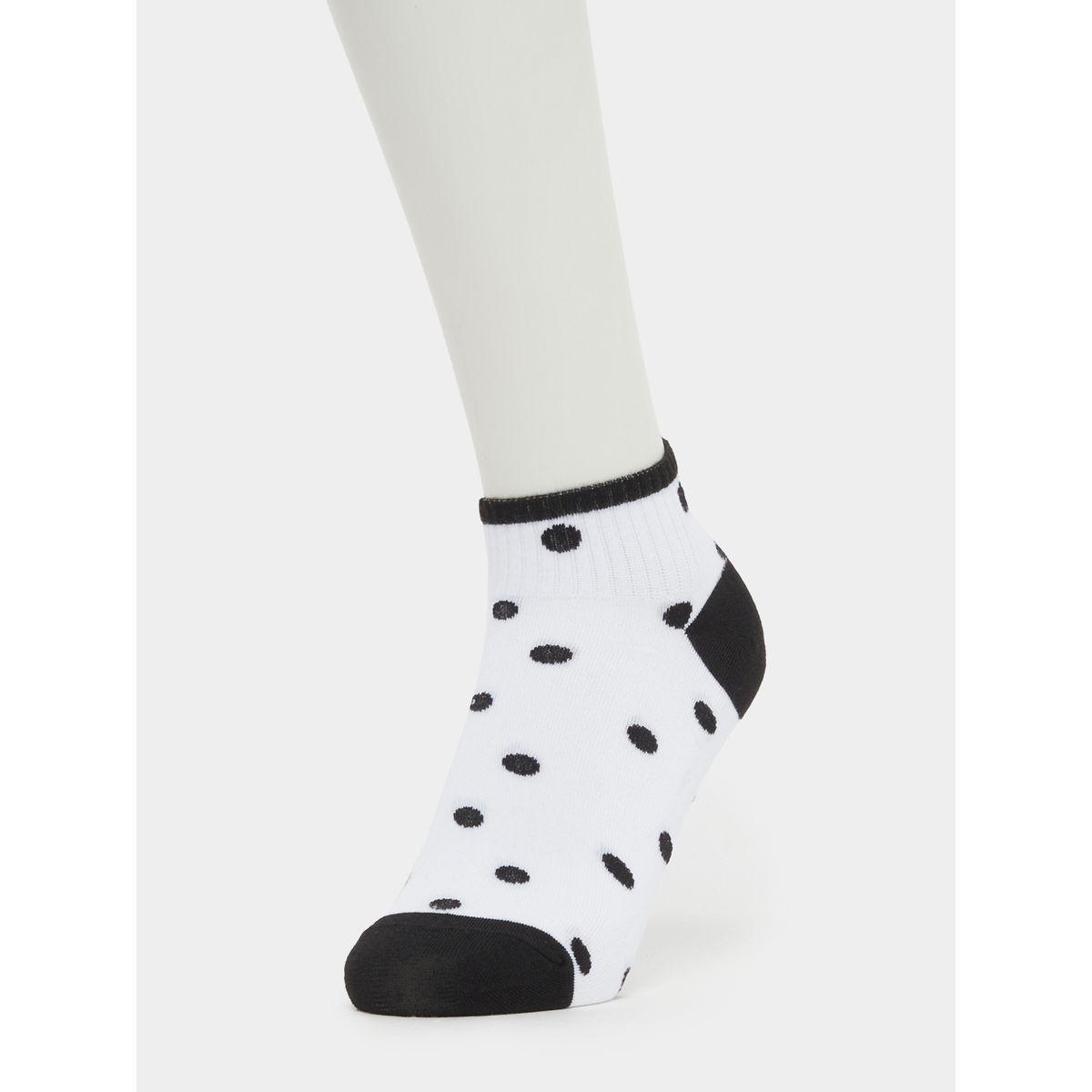 Styli Set of 5 - Polka Dot Print Ankle Socks-women-socksandstockings-image-10