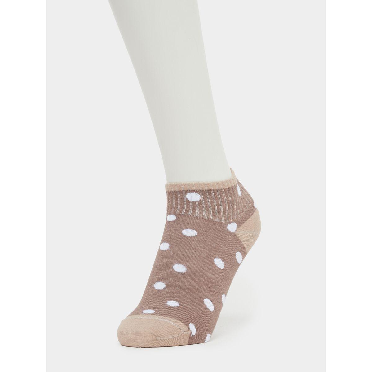 Styli Set of 5 - Polka Dot Print Ankle Socks-women-socksandstockings-image-2