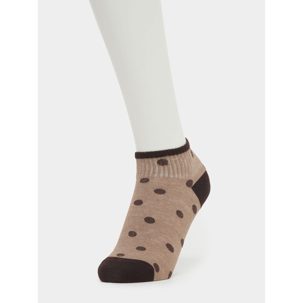 Styli Set of 5 - Polka Dot Print Ankle Socks-women-socksandstockings-image-4