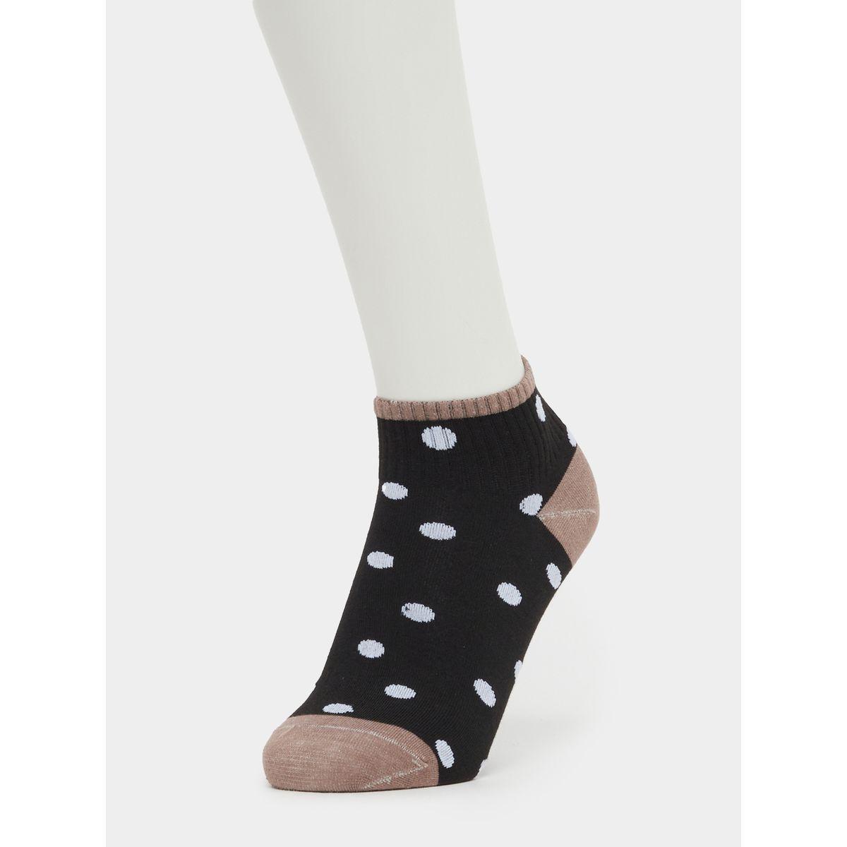 Styli Set of 5 - Polka Dot Print Ankle Socks-women-socksandstockings-image-6