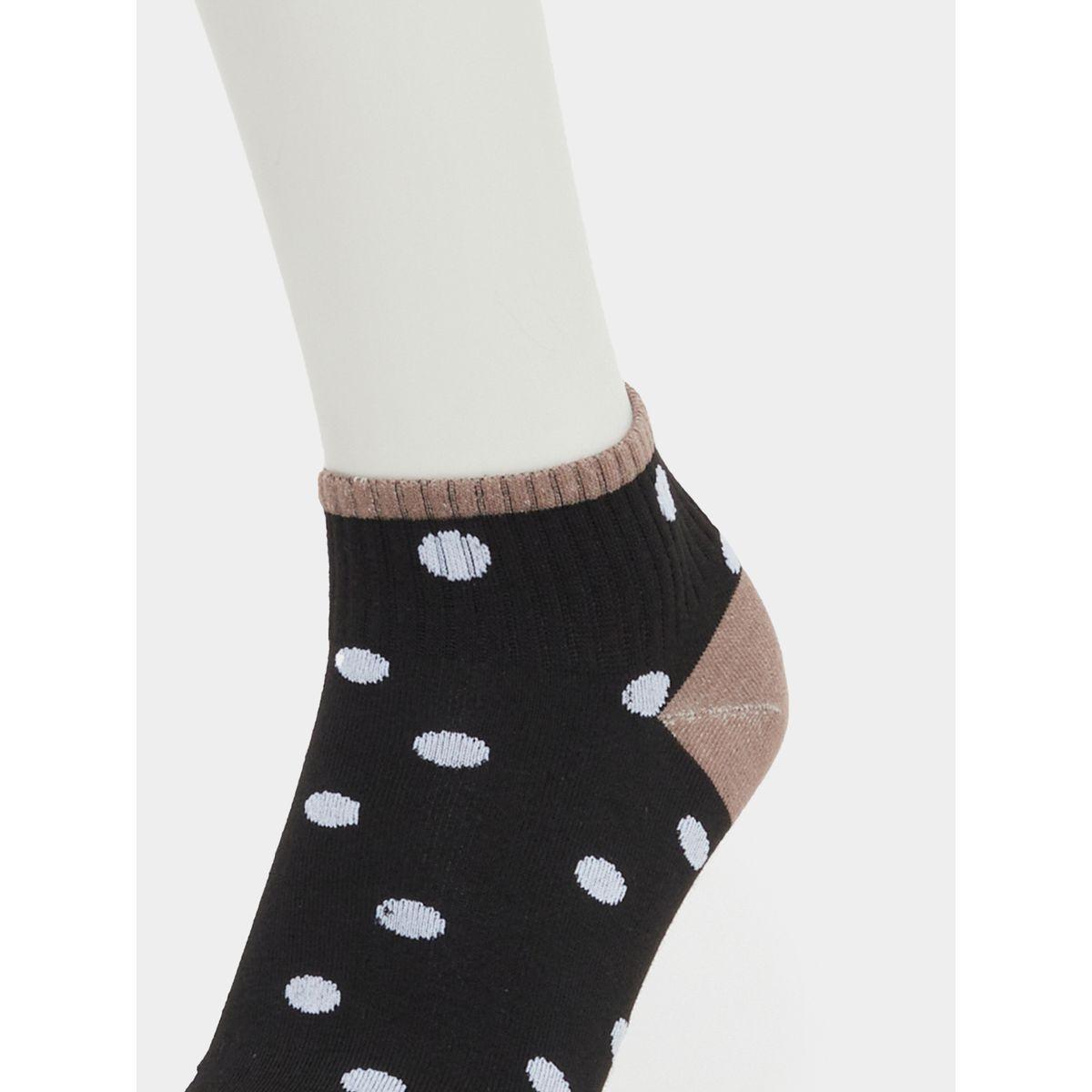 Styli Set of 5 - Polka Dot Print Ankle Socks-women-socksandstockings-image-7