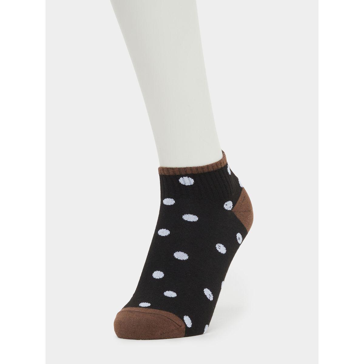 Styli Set of 5 - Polka Dot Print Ankle Socks-women-socksandstockings-image-8