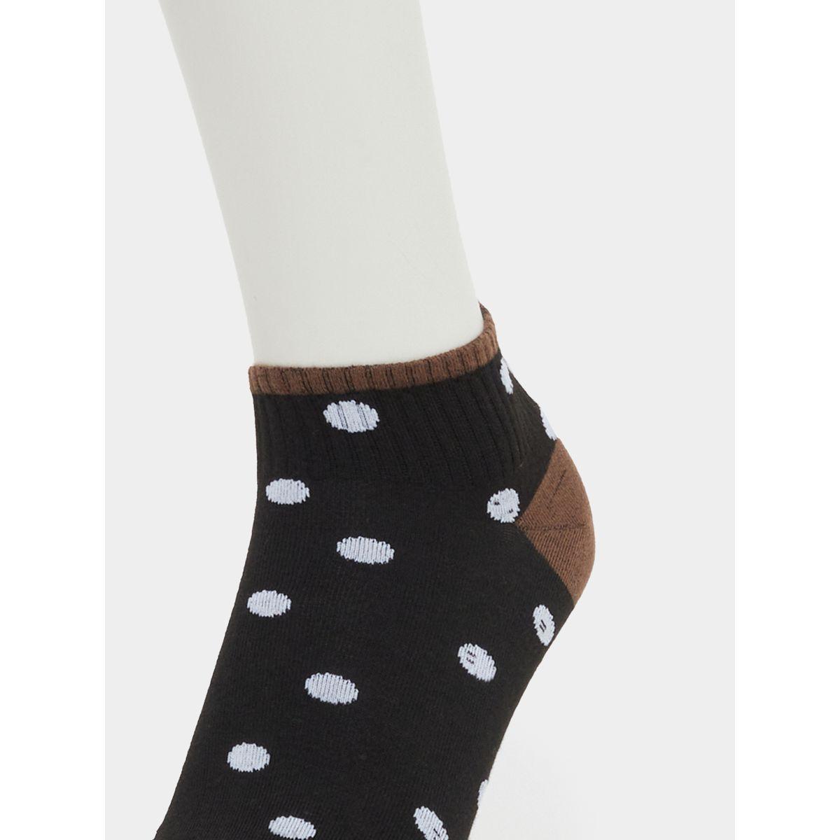 Styli Set of 5 - Polka Dot Print Ankle Socks-women-socksandstockings-image-9