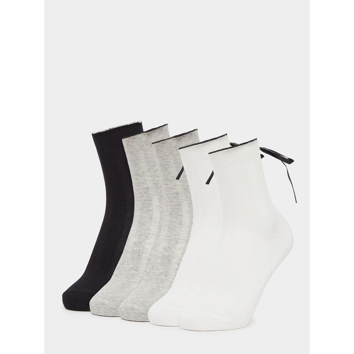 مجموعة من 5 جوارب بربطة ريبون-women-socksandstockings-image-1