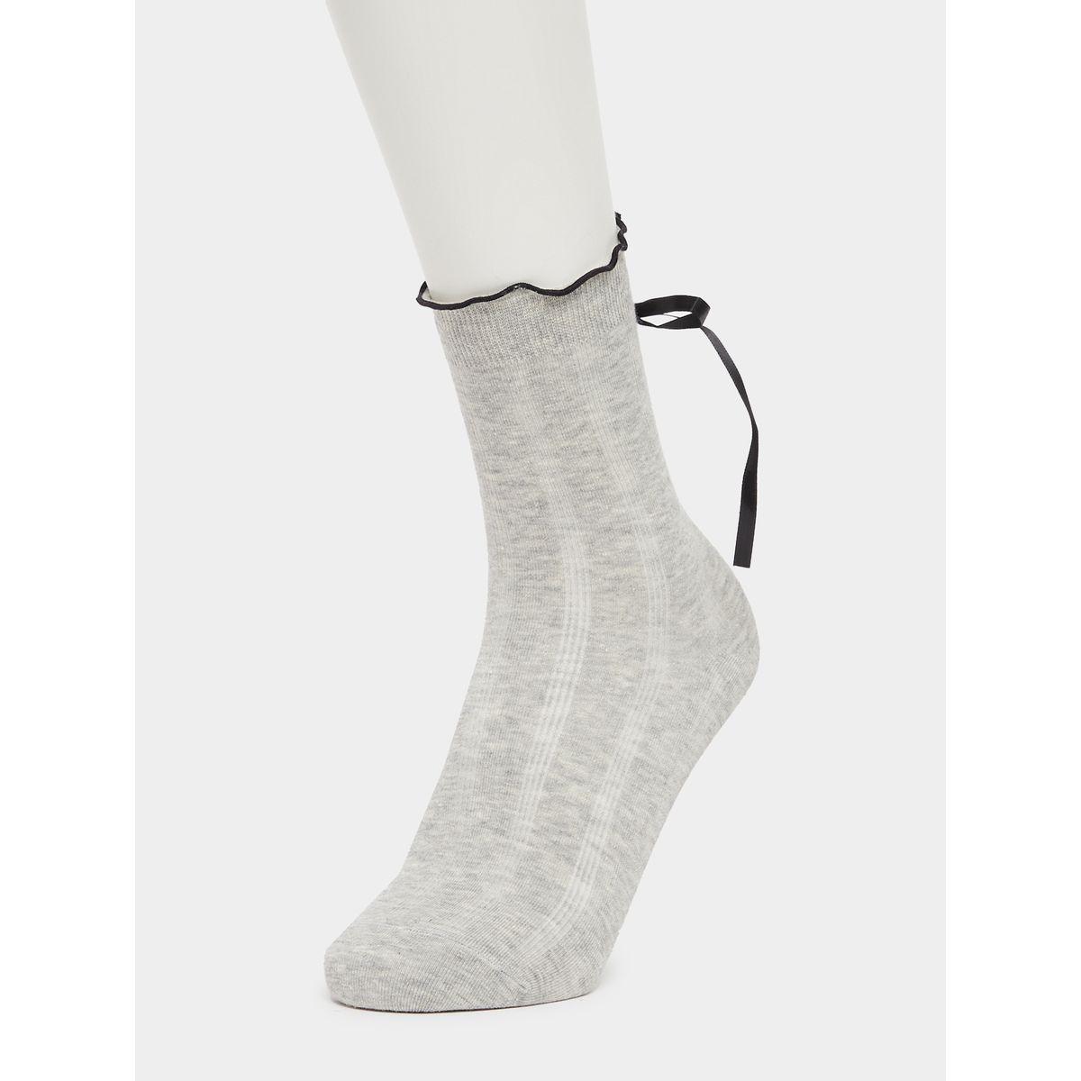 Set of 5 - Ribbon Detail Crew Socks-women-socksandstockings-image-10