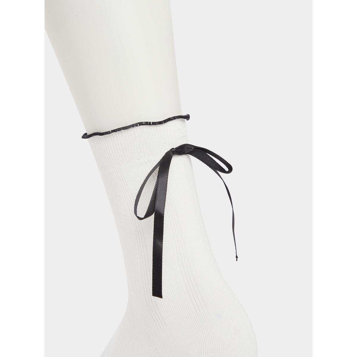 Set of 5 - Ribbon Detail Crew Socks-women-socksandstockings-image-11