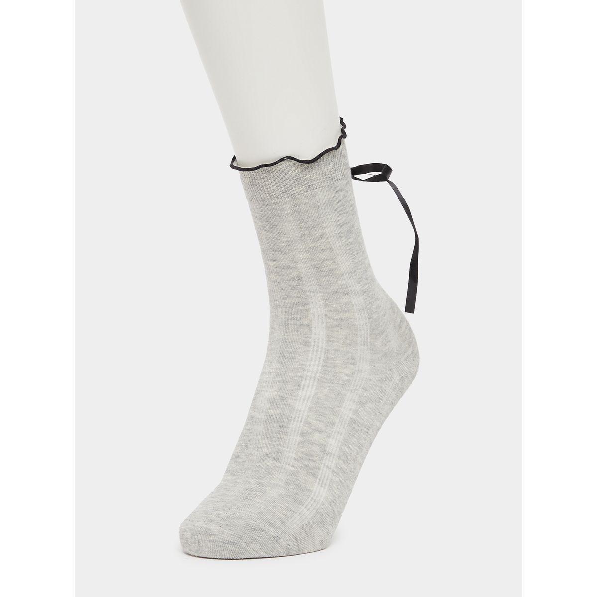 Set of 5 - Ribbon Detail Crew Socks-women-socksandstockings-image-6