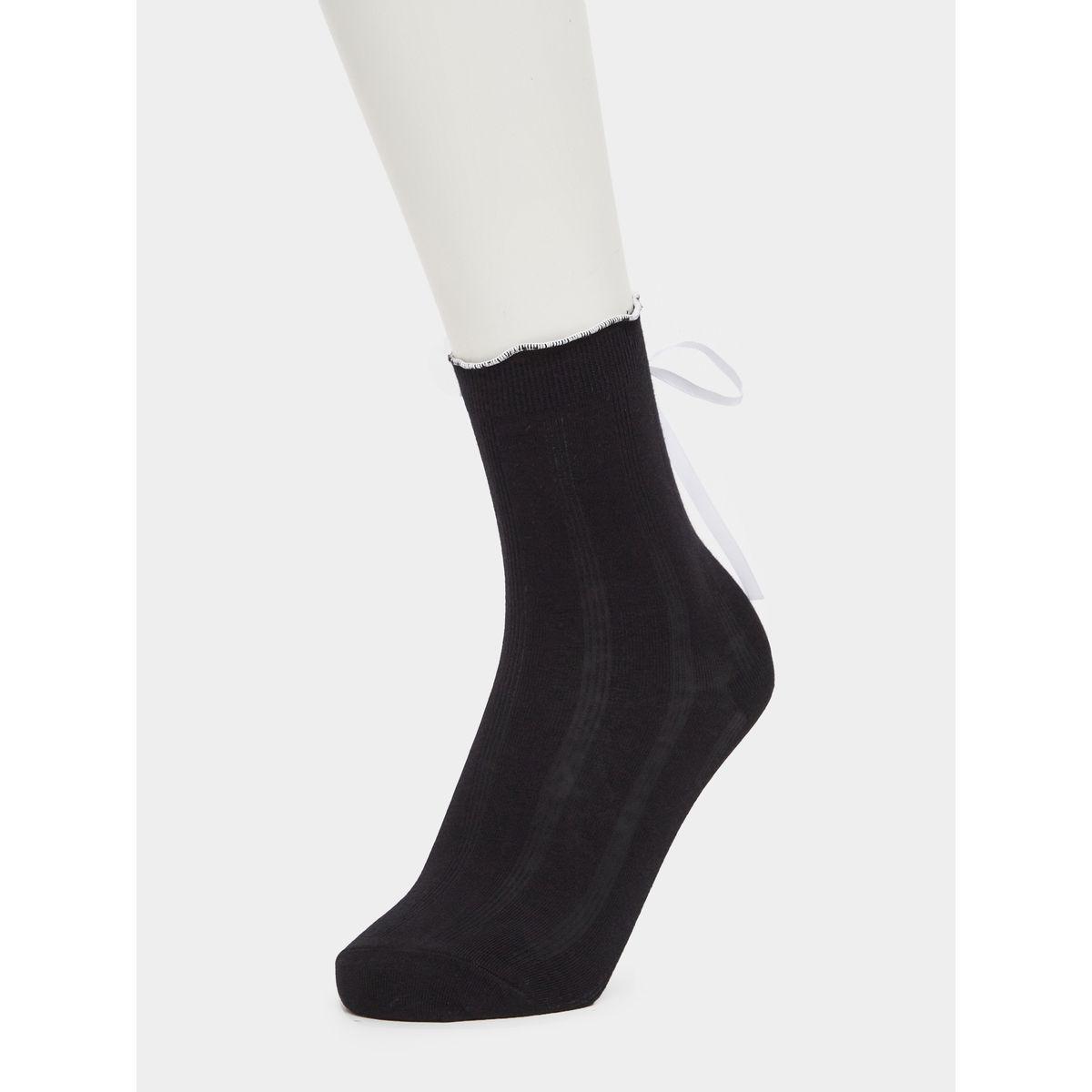 Set of 5 - Ribbon Detail Crew Socks-women-socksandstockings-image-8