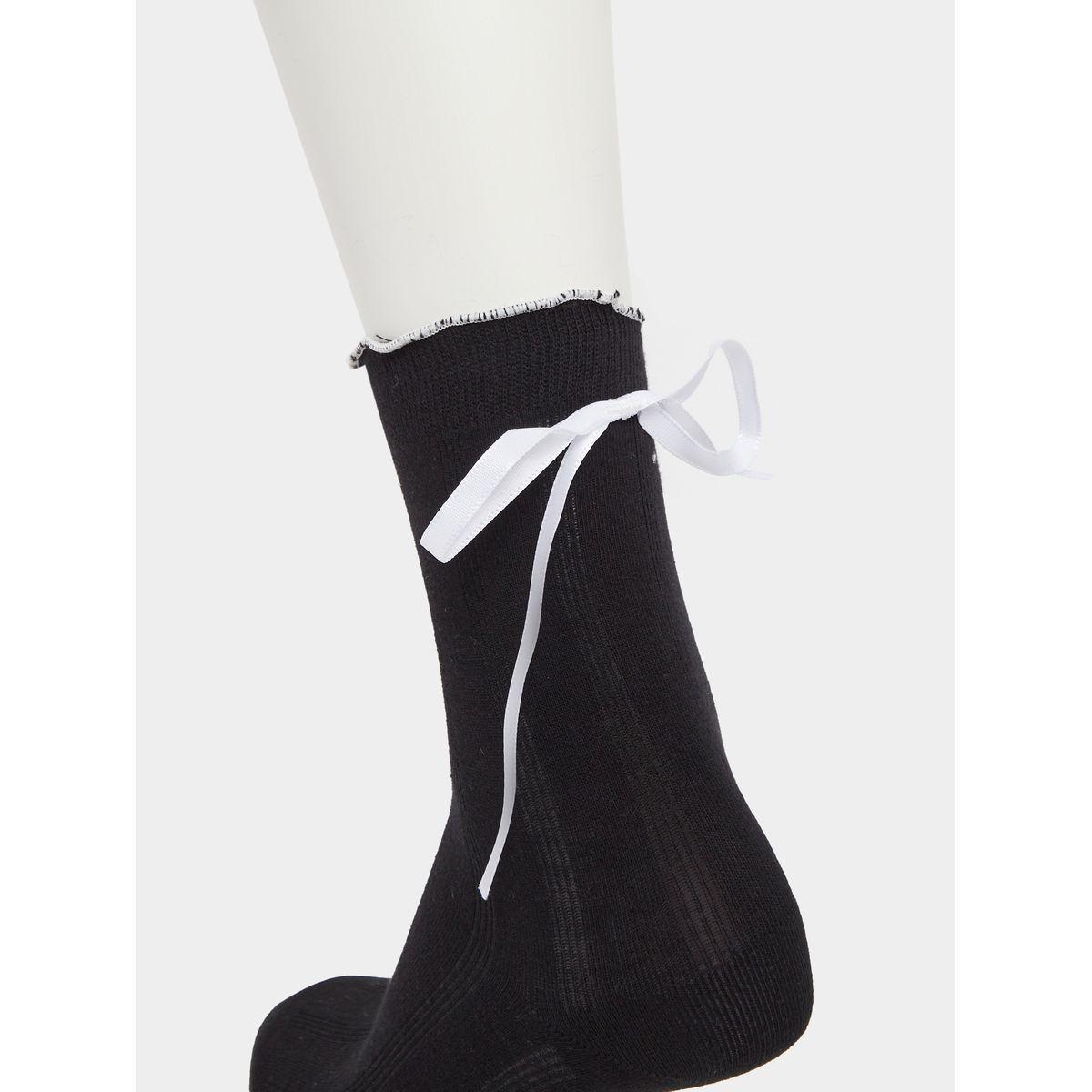 Set of 5 - Ribbon Detail Crew Socks-women-socksandstockings-image-9