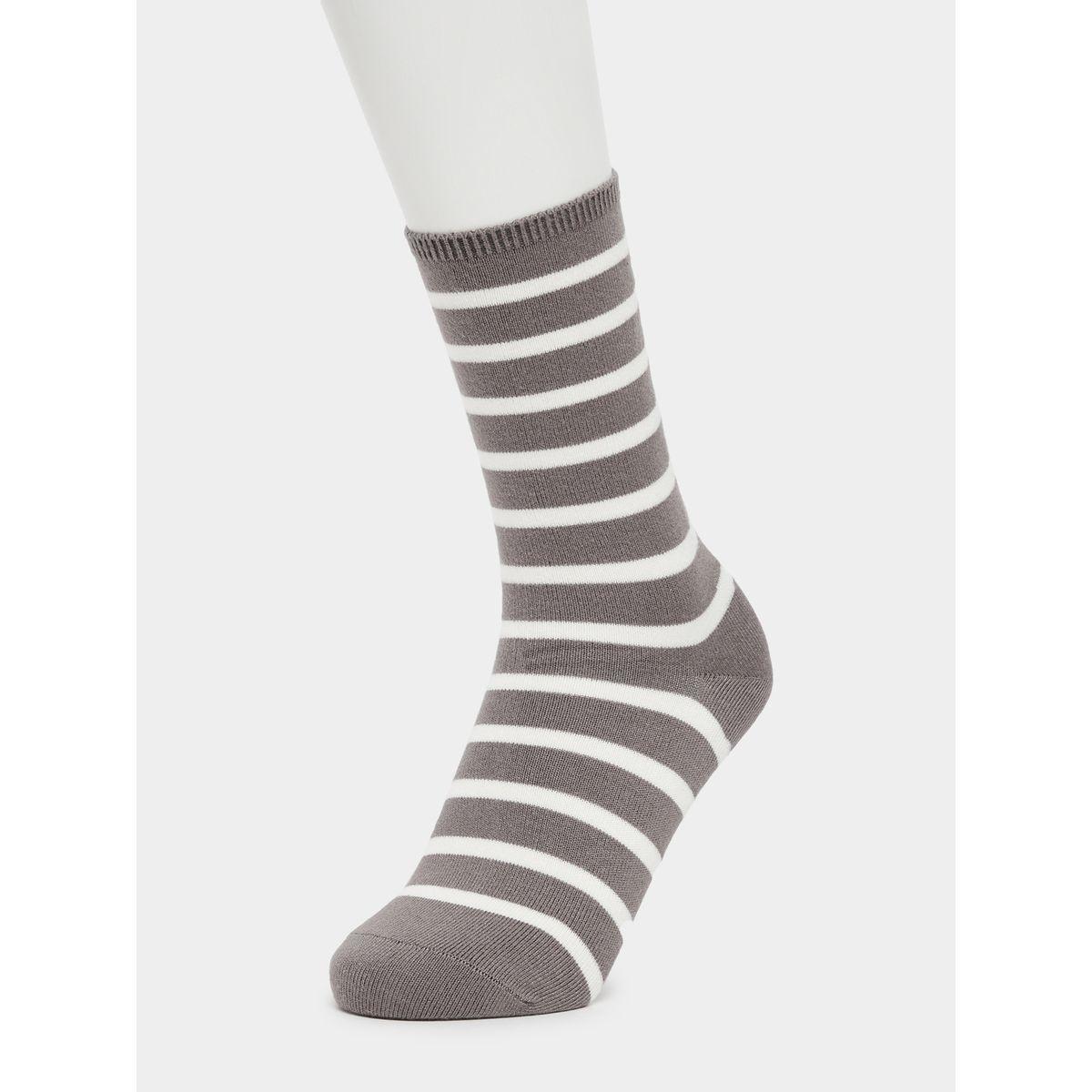 مجموعة من 5 جوارب بتفاصيل مخططة-women-socksandstockings-image-2
