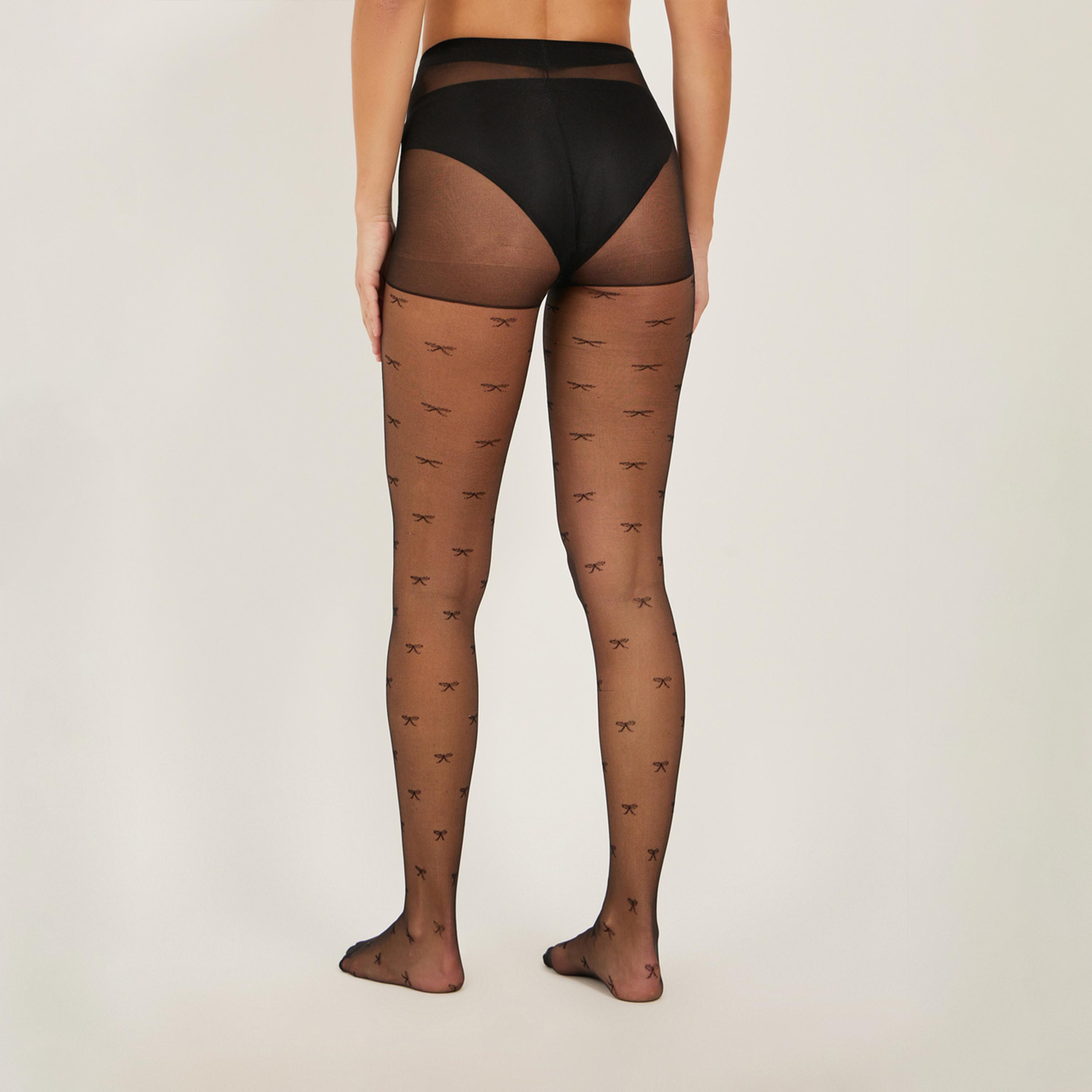 Styli Bow Design Sheer Stockings-women-socksandstockings-image-3
