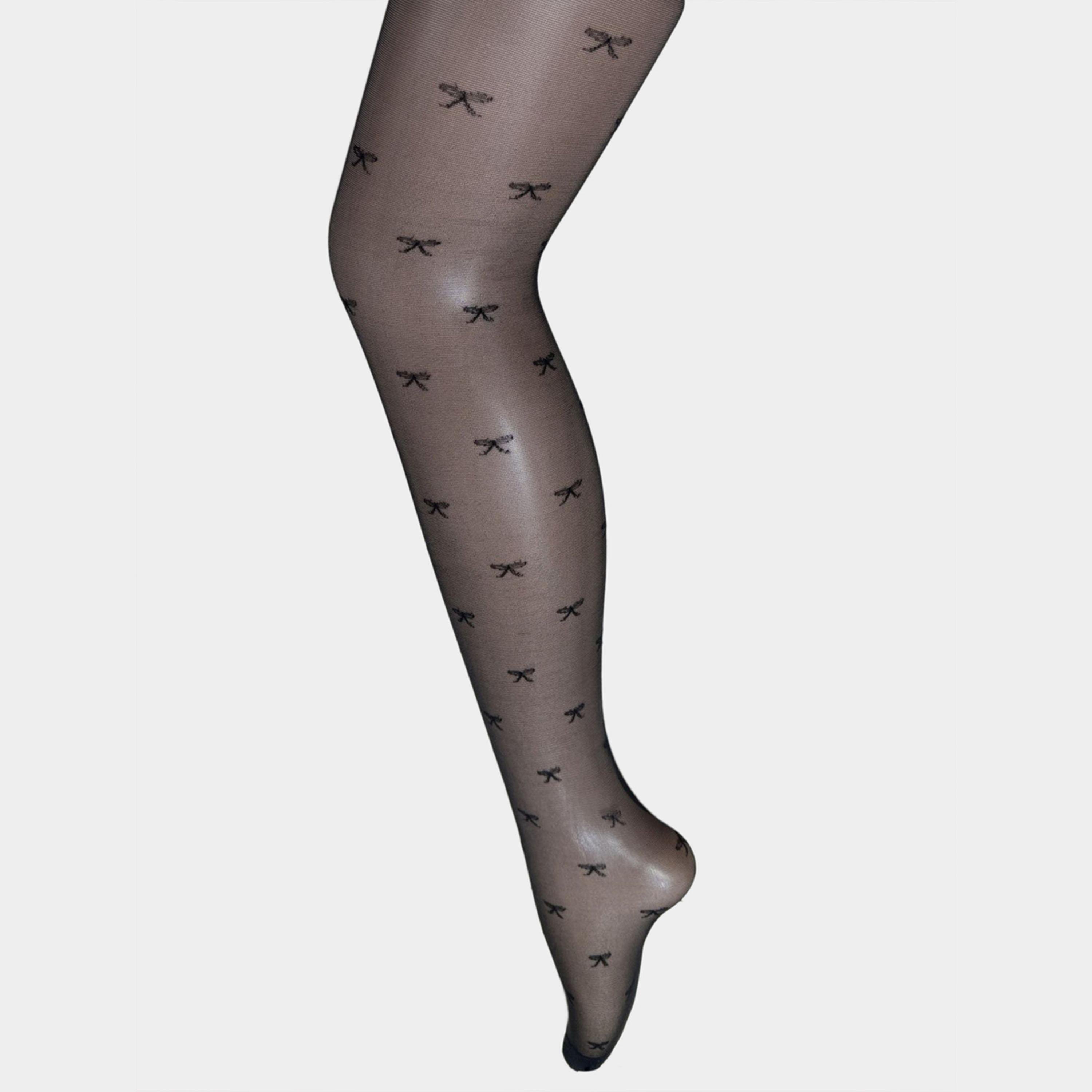 Styli Bow Design Sheer Stockings-women-socksandstockings-image-4