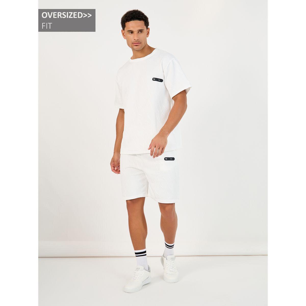 طقم منسق من شورت وتيشيرت فضفاض بأكمام قصيرة-men-clothing-coordsets-image-1