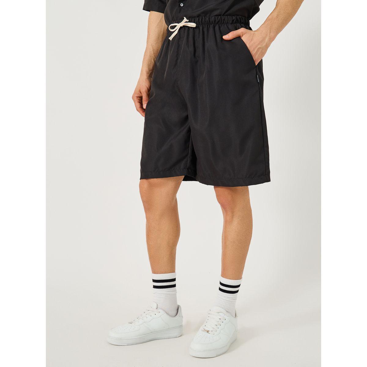Solid Oversized Shirt and Shorts Co-Ords Set-men-clothing-coordsets-image-5