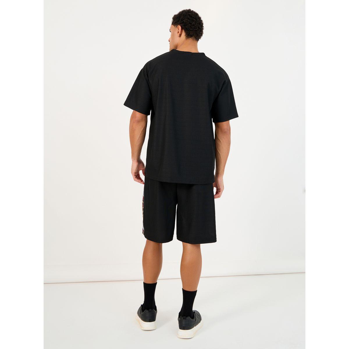 Styli Solid Oversized Short Sleeve Shirt and Shorts Co-Ords-men-clothing-coordsets-image-6