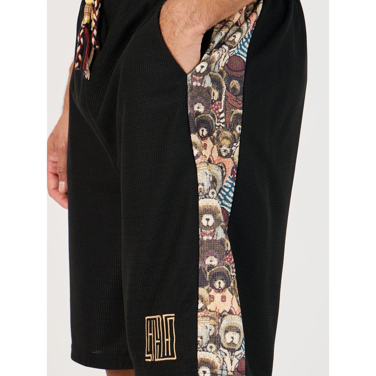 طقم منسق من شورت وتيشيرت فضفاض بطبعة جرافيك-men-clothing-coordsets-image-5