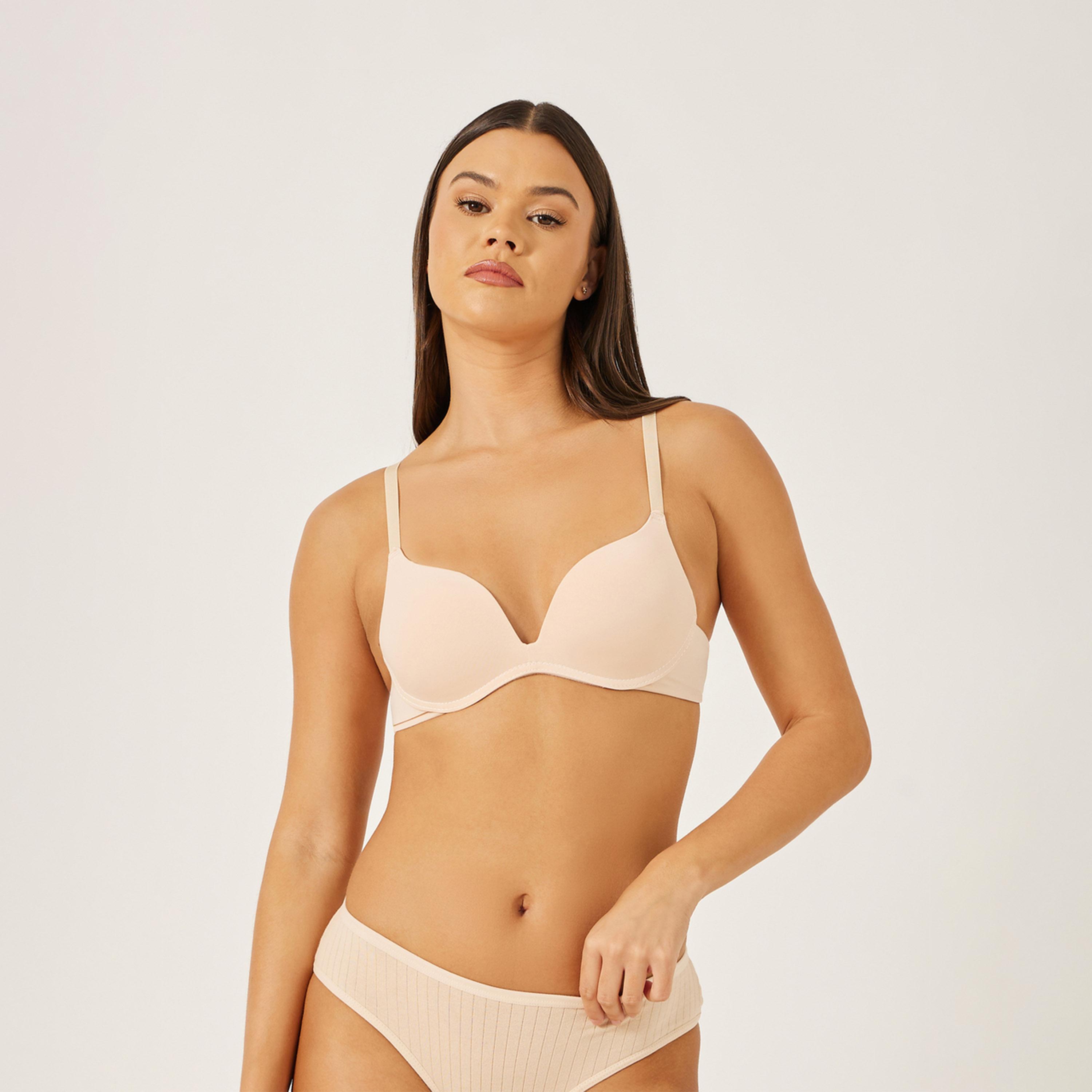 Styli 2Pk Solid Pw T-Shirt Bra-women-clothing-lingerie-bras-image-2